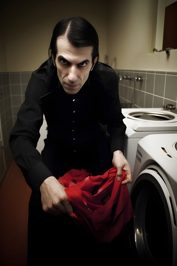 Vinyl Decal, Gothic Vampire Laundry Day Wall Art Poster