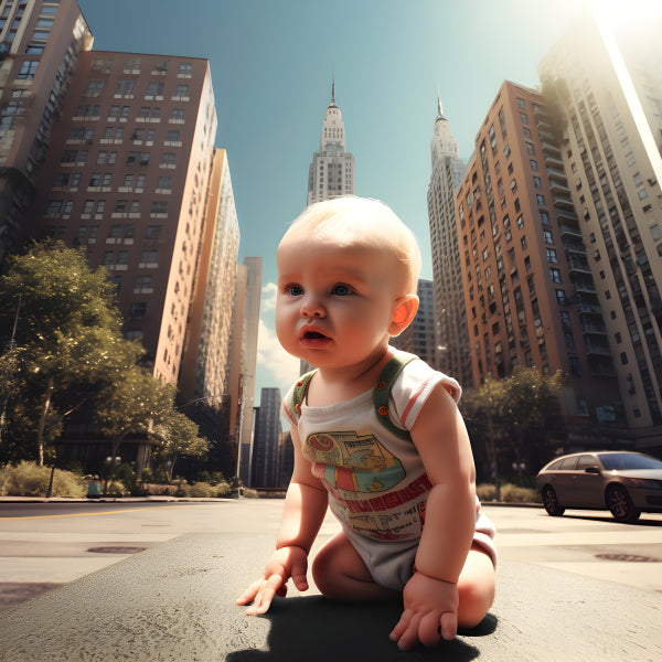 Vinyl Decal, Baby in the Big City (5" x 7")