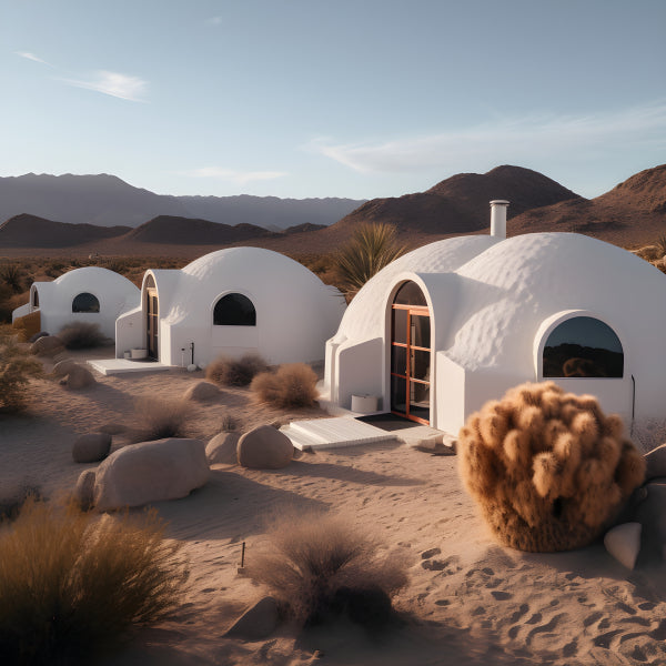 Vinyl Decal, Unique Desert Dome House Architecture (5" x 7")