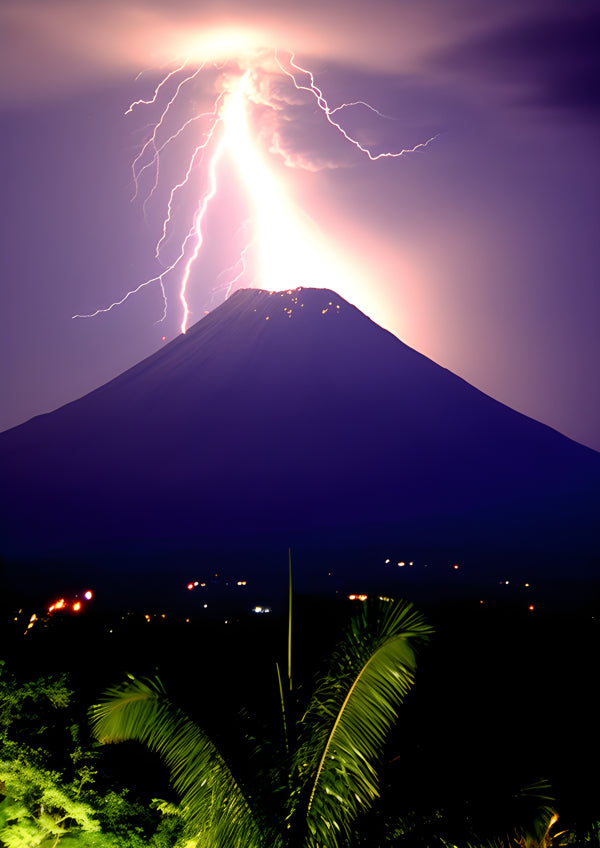 Vinyl Decal, Volcanic Lightning (5" x 7")