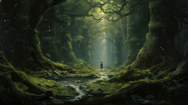 Vinyl Decal, Child's Journey Through the Enchanted Forest (5" x 7")