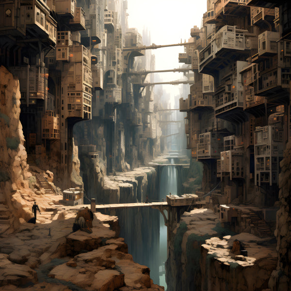 Vinyl Decal, Canyon City Concept Art (5" x 7")