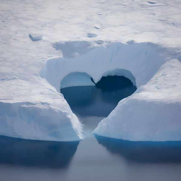 Vinyl Decal, Breathtaking Heart-Shaped Iceberg in Pristine Arctic Waters (5" x 7")