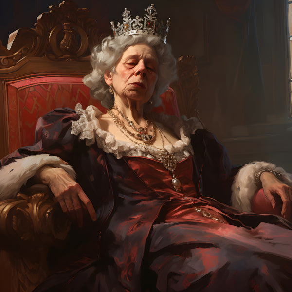 Vinyl Decal, Sleeping Queen Wall Art Poster (5" x 7")
