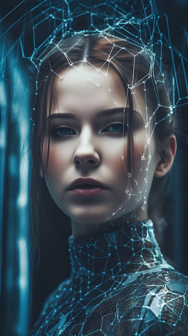 Vinyl Decal, Portrait of AI Integration | Modern Technology & Human Connection (5" x 7")