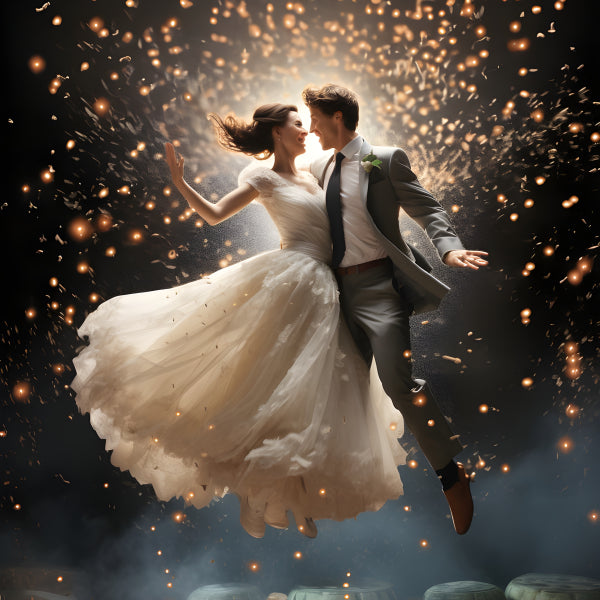 Vinyl Decal, Wedding First Dance Photo Print on Canvas (5" x 7")