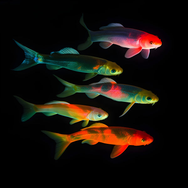 Vinyl Decal, Vibrant Assorted Ornamental Koi Fish for Pond & Aquarium Decor (5" x 7")