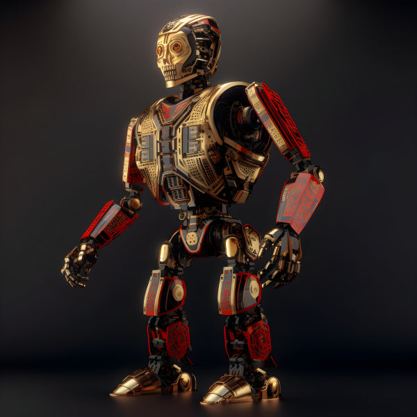 Vinyl Decal, Apex Legends Pathfinder Character Collectible Figure Gold and Red Custom Skin Detailed 