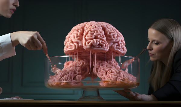 Vinyl Decal, Brain Cake Dessert: A Creative & Edible Anatomical Treat (5" x 7")