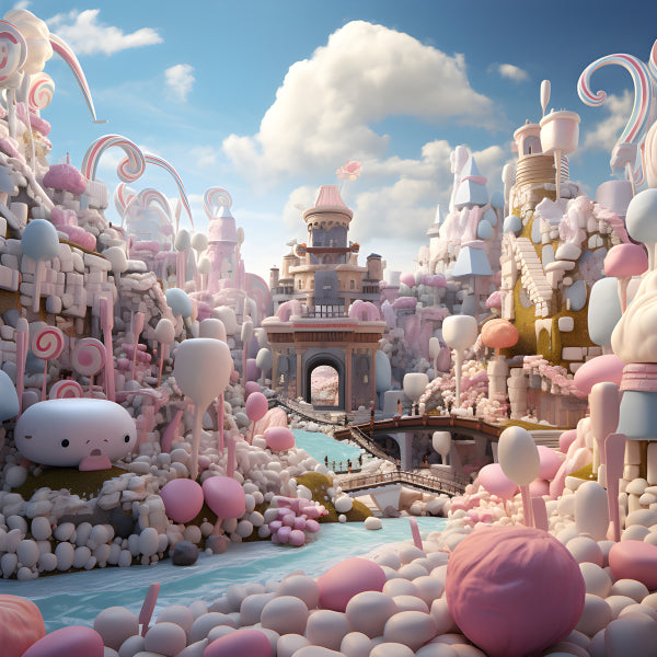 Vinyl Decal, Marshmallow Kingdom Fantasy Art Print (5" x 7")