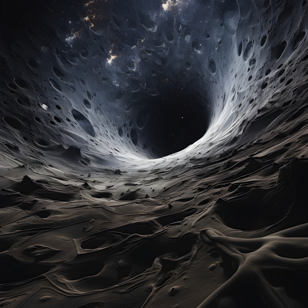 Vinyl Decal, Deep Space Vortex Art Print, Abstract Cosmic Black Hole Wall Decor (5" x 7")