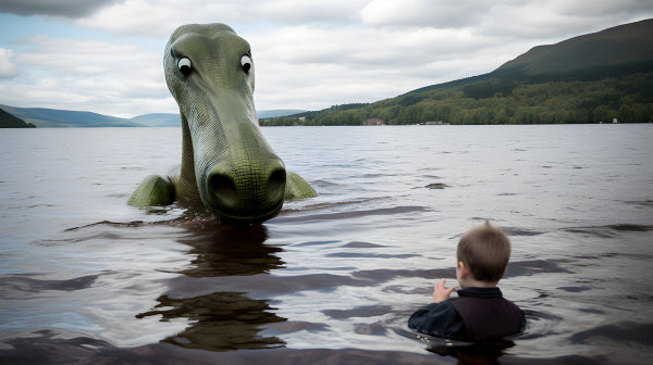 Vinyl Decal, Loch Ness Monster Nessie Statue Replica Toy Mythical Creature Lake Scotland Collectible