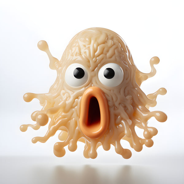 Vinyl Decal, Melting Brain Monster Squishy Figure Novelty Collectible Item Funny Unique Design (5" x