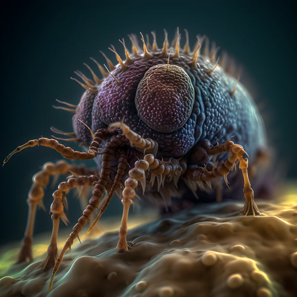Vinyl Decal, Detailed Microscopic Mite Illustration High-Resolution Print (5" x 7")