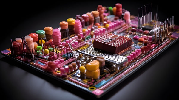 Vinyl Decal, Candy Circuit Board Motherboard Edible Art Print (5" x 7")