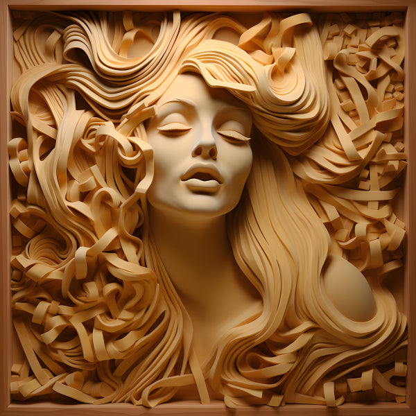 Vinyl Decal,Surreal 3D Woman Face Wall Art Poster, 5 x 7 or 8 x 10 Inch Unframed Poster for Home, Of