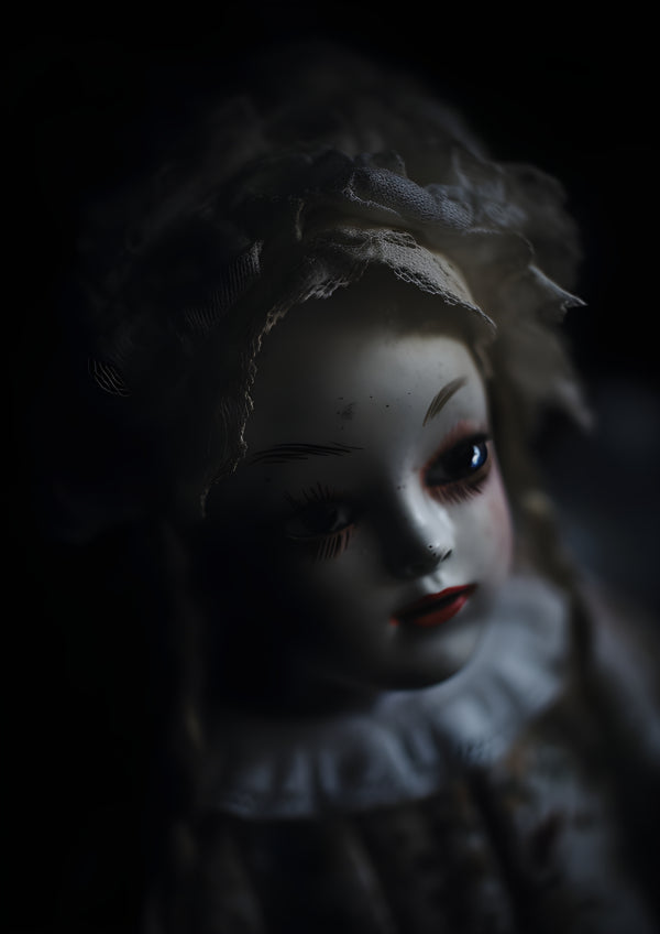 Vinyl Decal,Vintage Spooky Doll Close-Up Photo Print, 5 x 7 or 8 x 10 Inch Unframed Poster for Home,