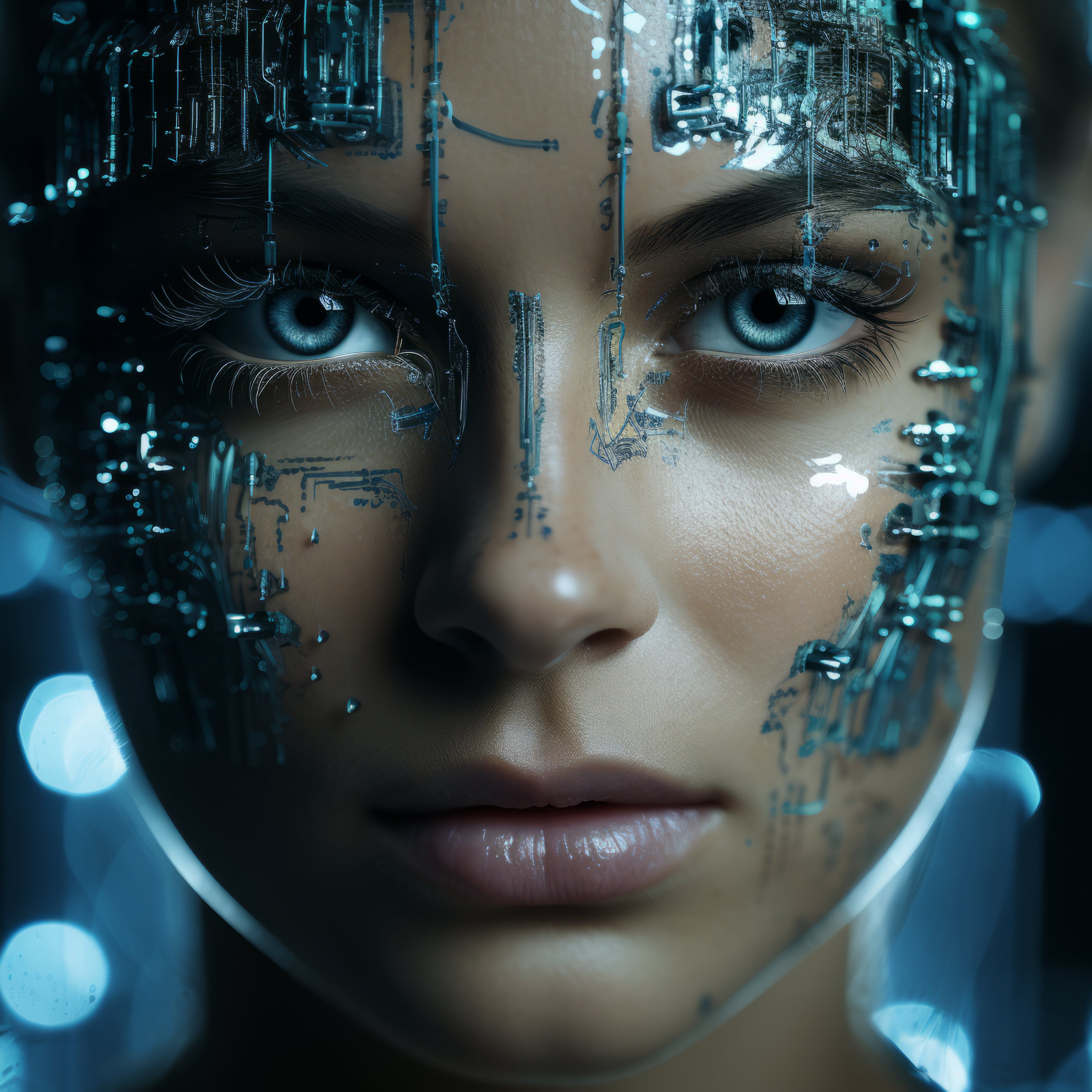 Vinyl Decal,Future Woman Wall Art Poster Surreal Sci-Fi Beauty Canvas Print Modern Home Decor, 5 x 7
