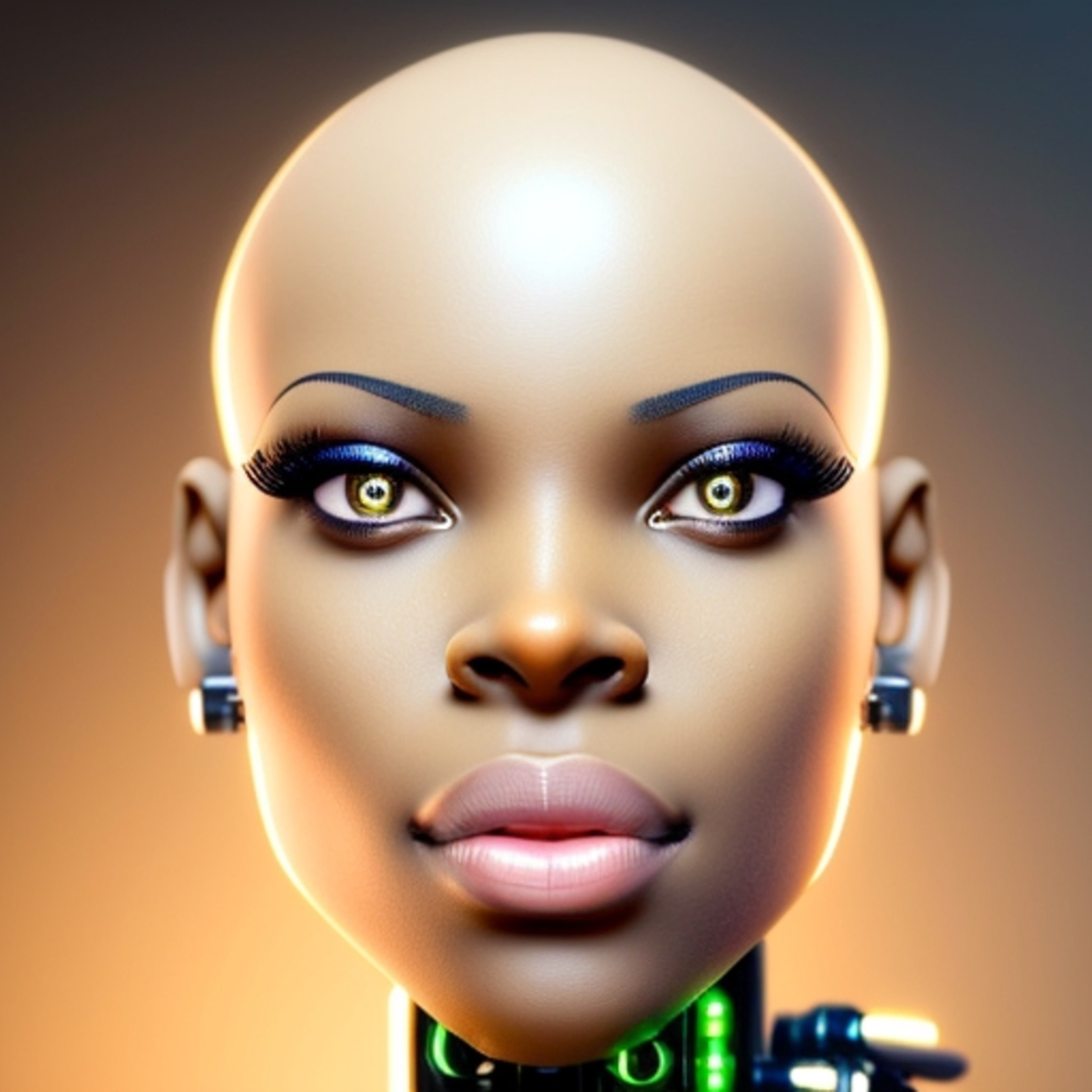 Vinyl Decal,Afrofuturism Cybernetic Woman Portrait Wall Art Poster, 5 x 7 or 8 x 10 Inch Unframed Po