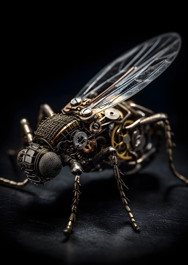 Vinyl Decal, Steampunk Mechanical Insect (5" x 7")