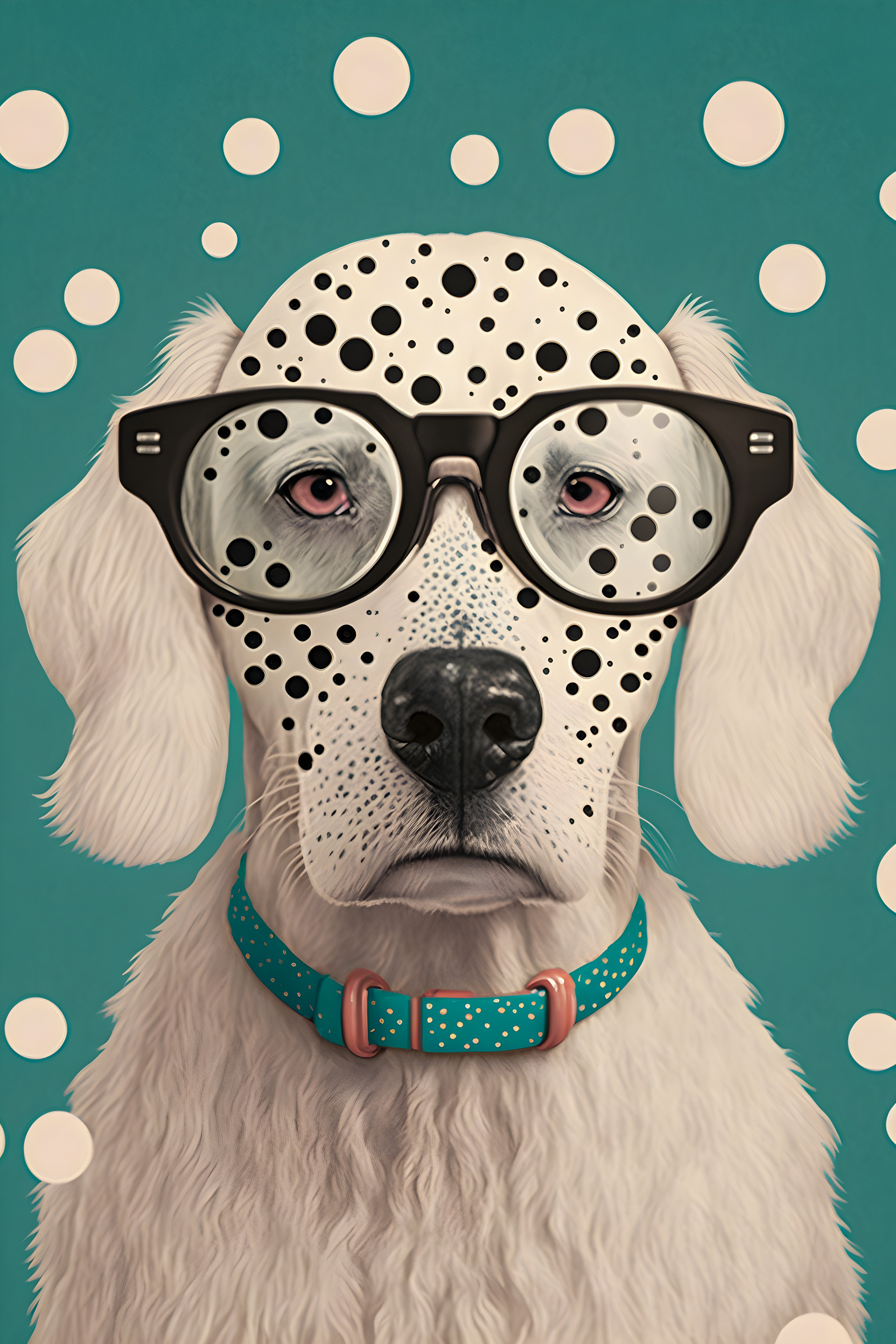 Vinyl Decal, Quirky Canine Companion Art Print for Modern Home Decor and Unique Gifting Options (5" 