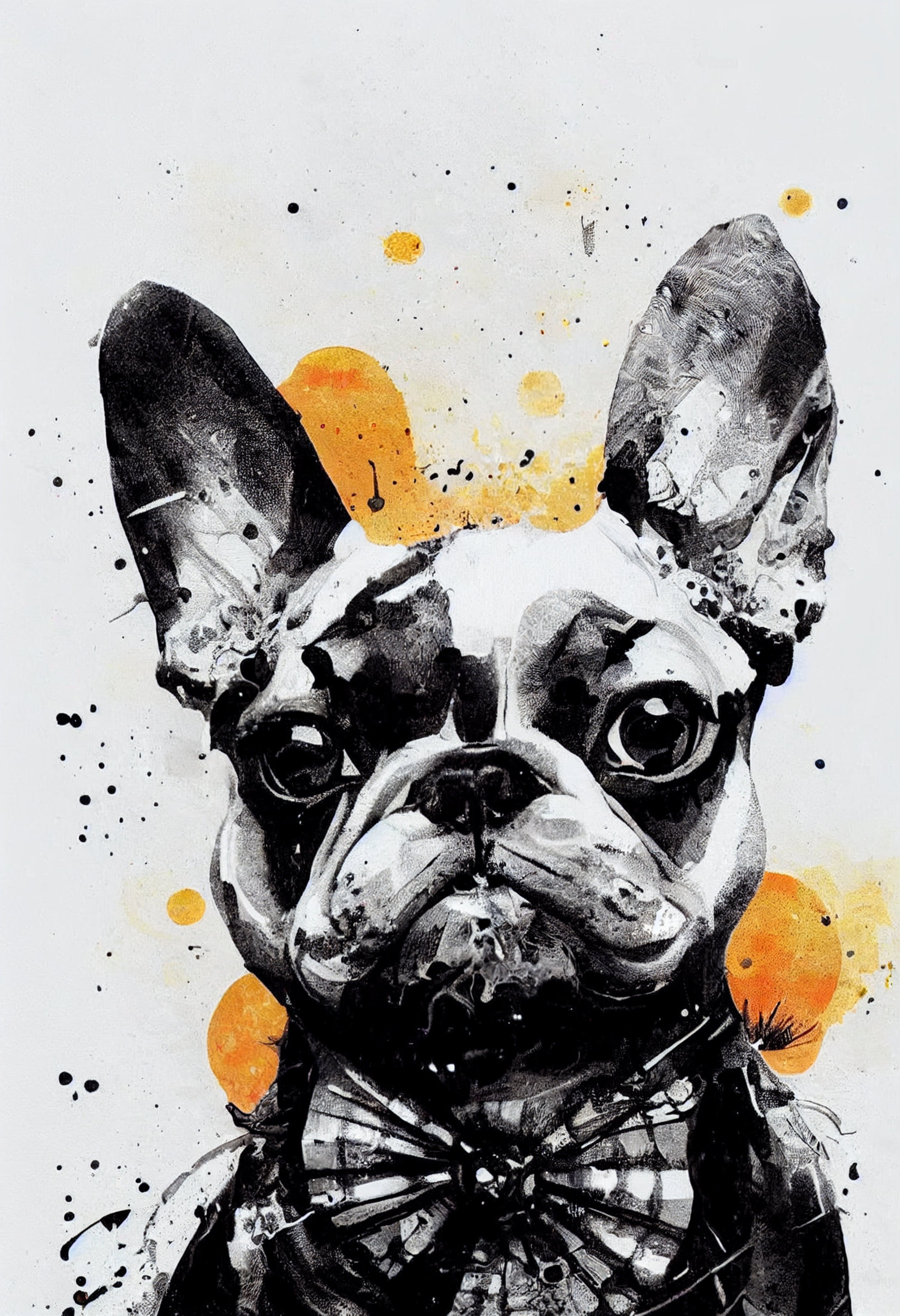 Vinyl Decal, Artistic Canine Portrait Print for Wall Decor and Home Accent (5" x 7")