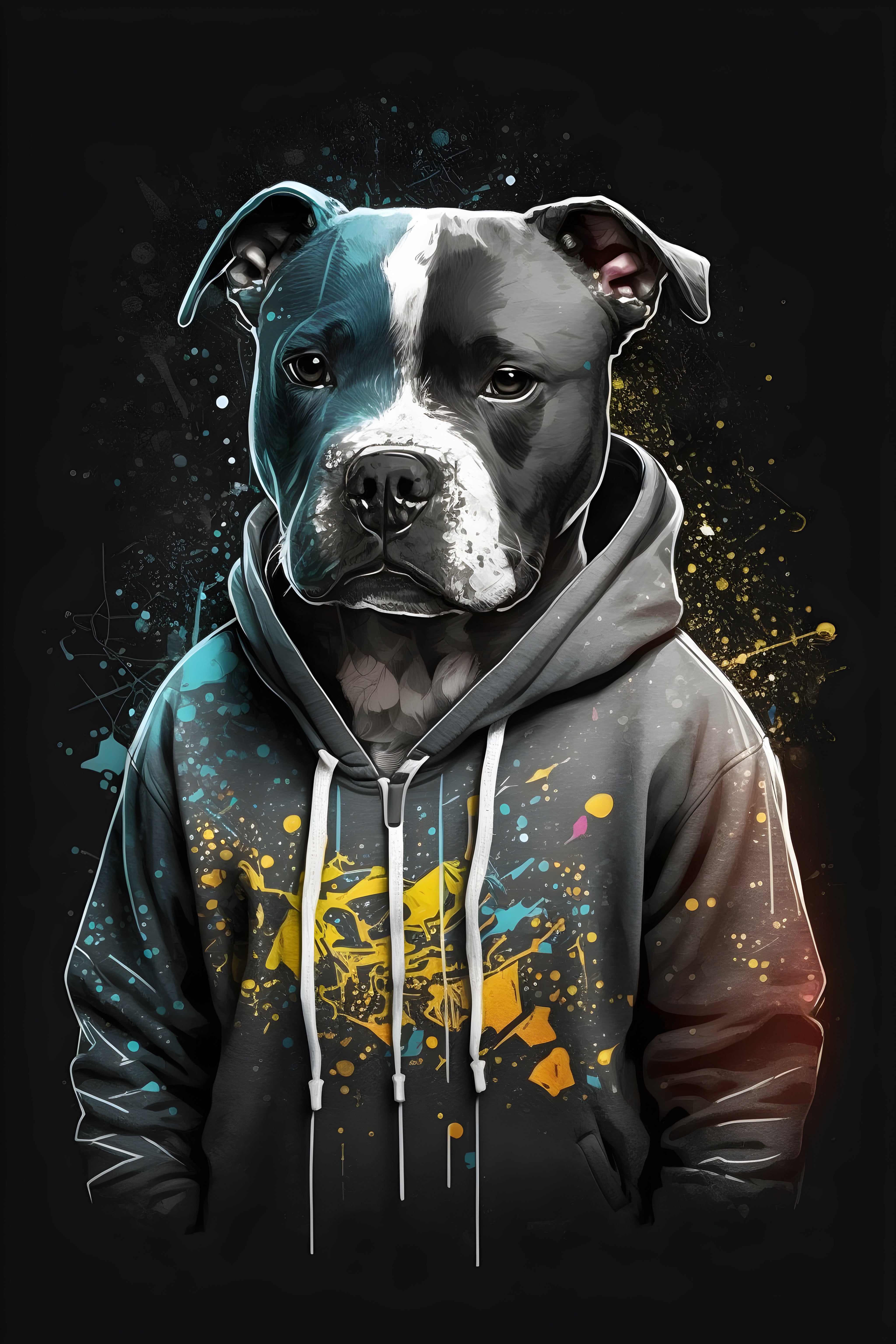 Vinyl Decal, Stylish Canine Companion Graphic Print Garment Accessory Artistic Design Trendy Apparel