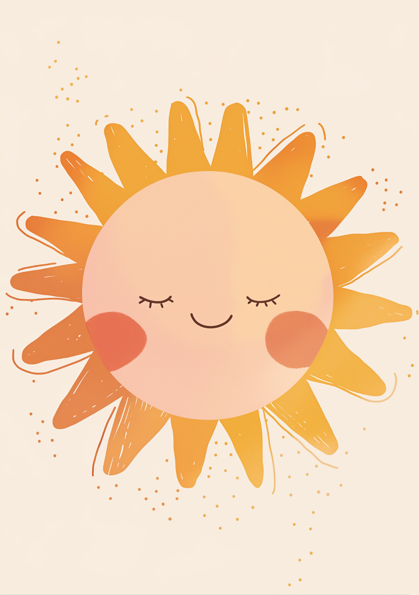 Vinyl Decal, Gentle Glimmering Presence for Any Space, this Cheerful Circular Illustration Brings Wa