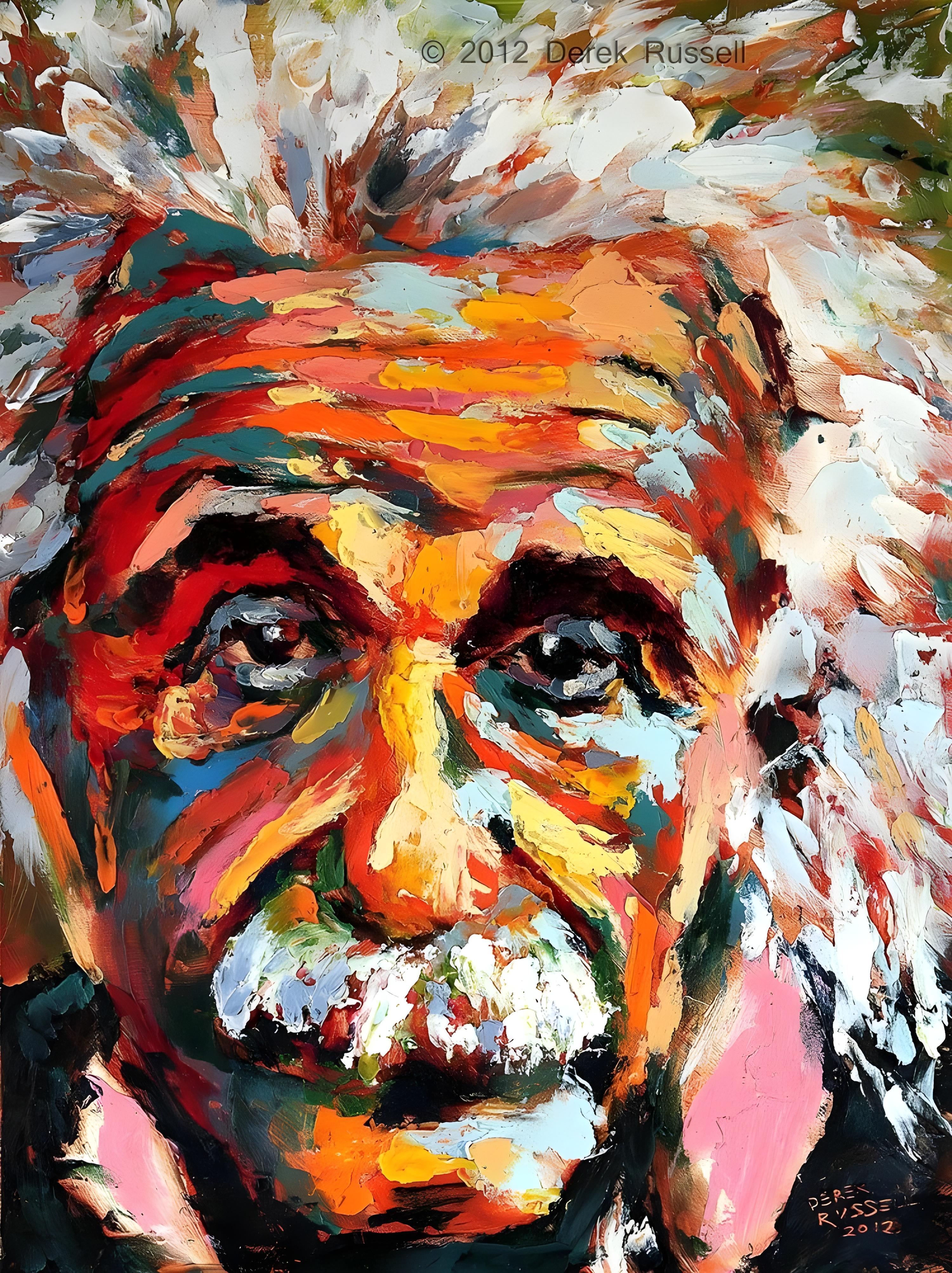 Vinyl Decal, Vibrant Expressionist Portrait Artwork on Canvas, Abstract Wall Art for Home or Office 