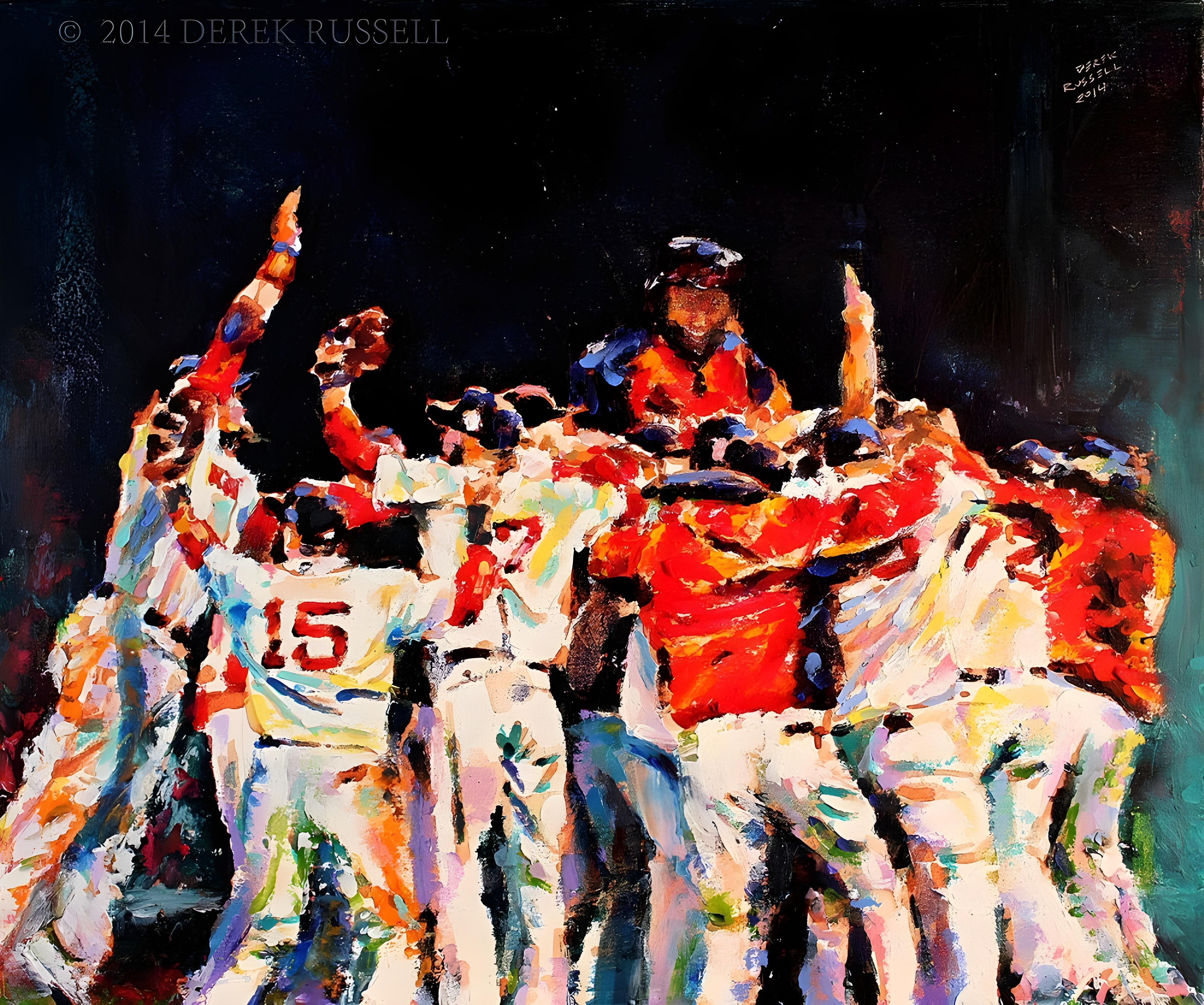 Vinyl Decal, Vibrant Celebration of Team Victory Original Artwork Print (5" x 7")