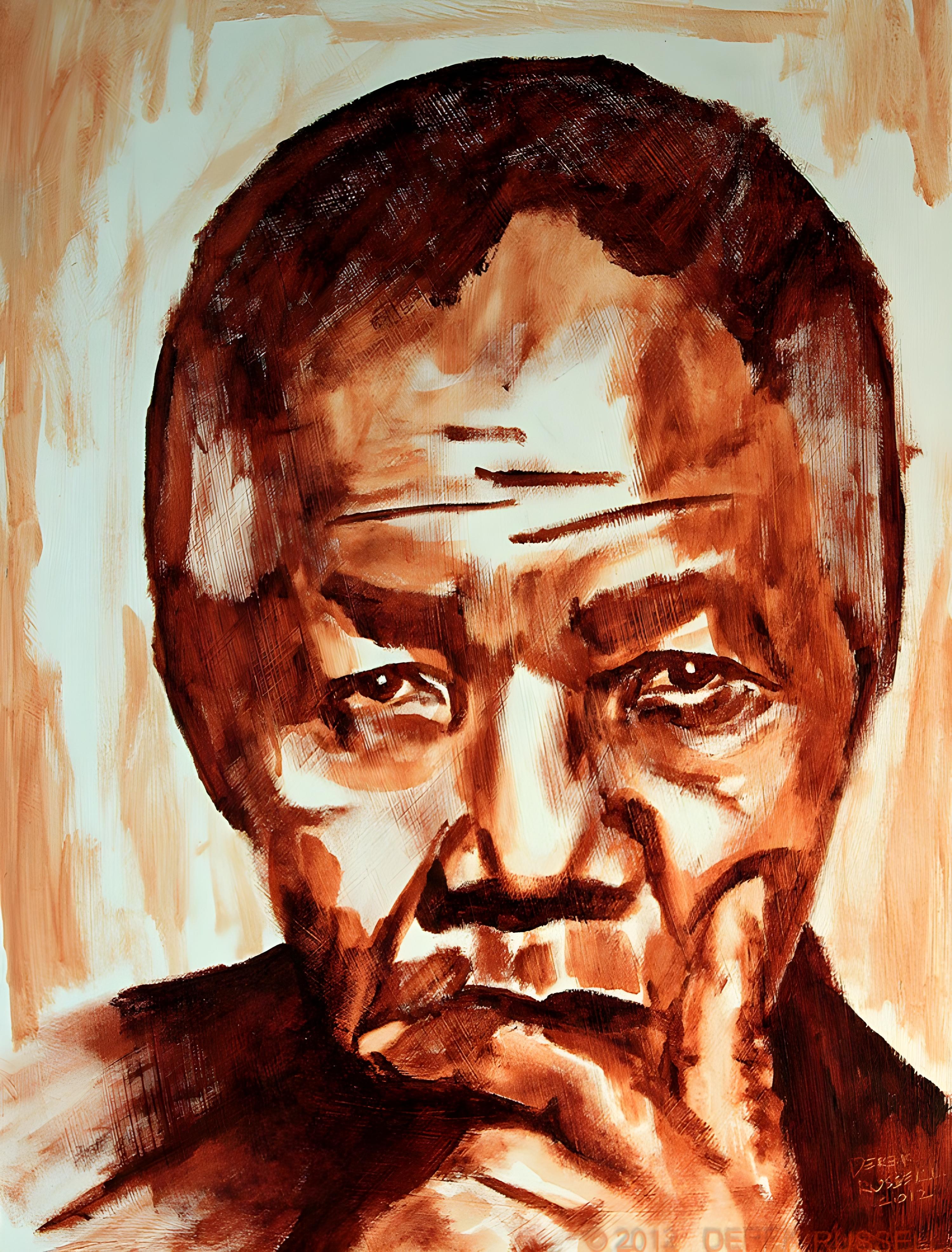 Vinyl Decal, Striking Portrait Artwork of a Prominent Global Leader by an Esteemed Contemporary Pain