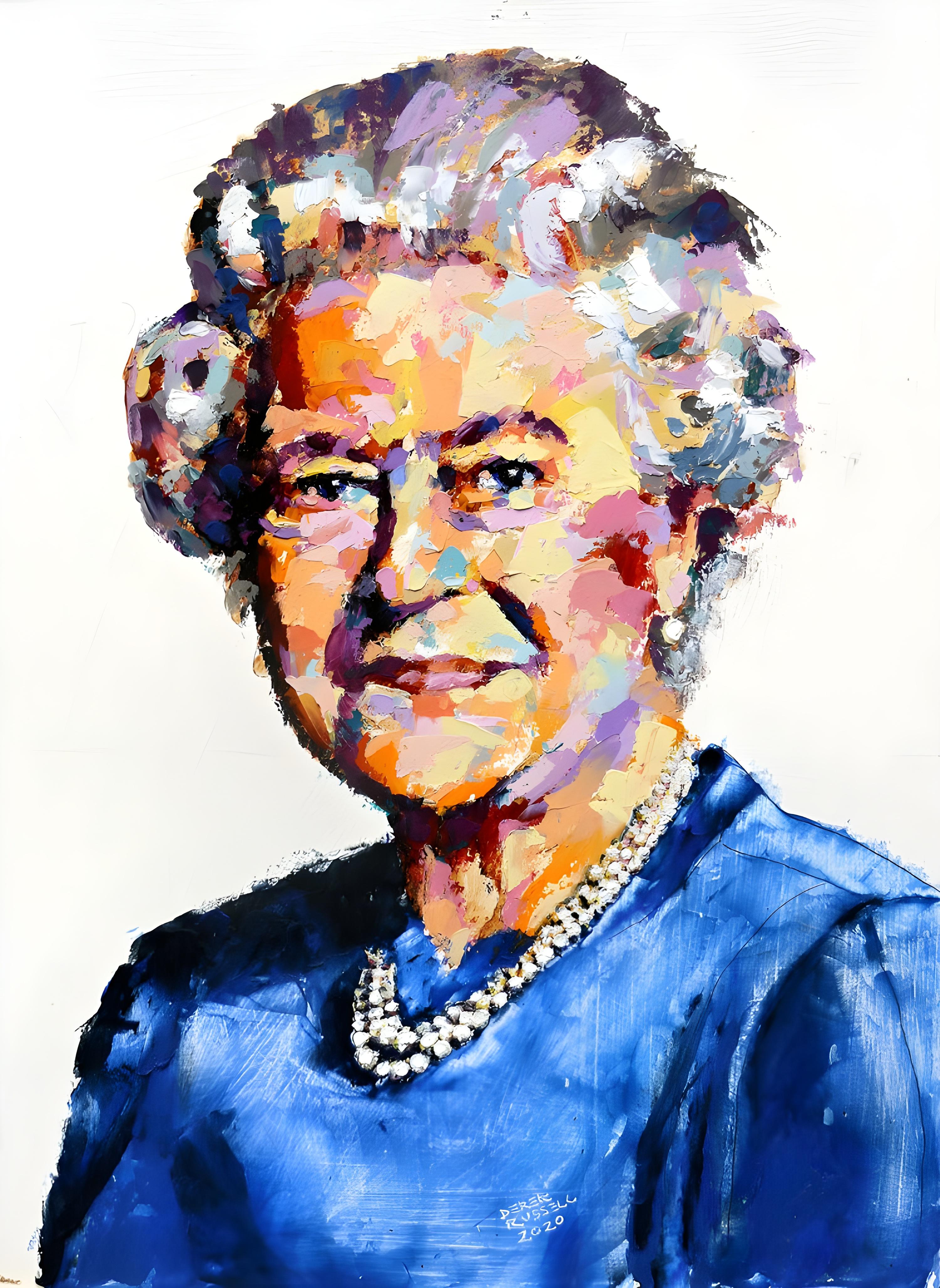 Vinyl Decal, Vibrant Portrait of a Distinguished Monarch, Expressive Oil Painting Style, Classic Hom