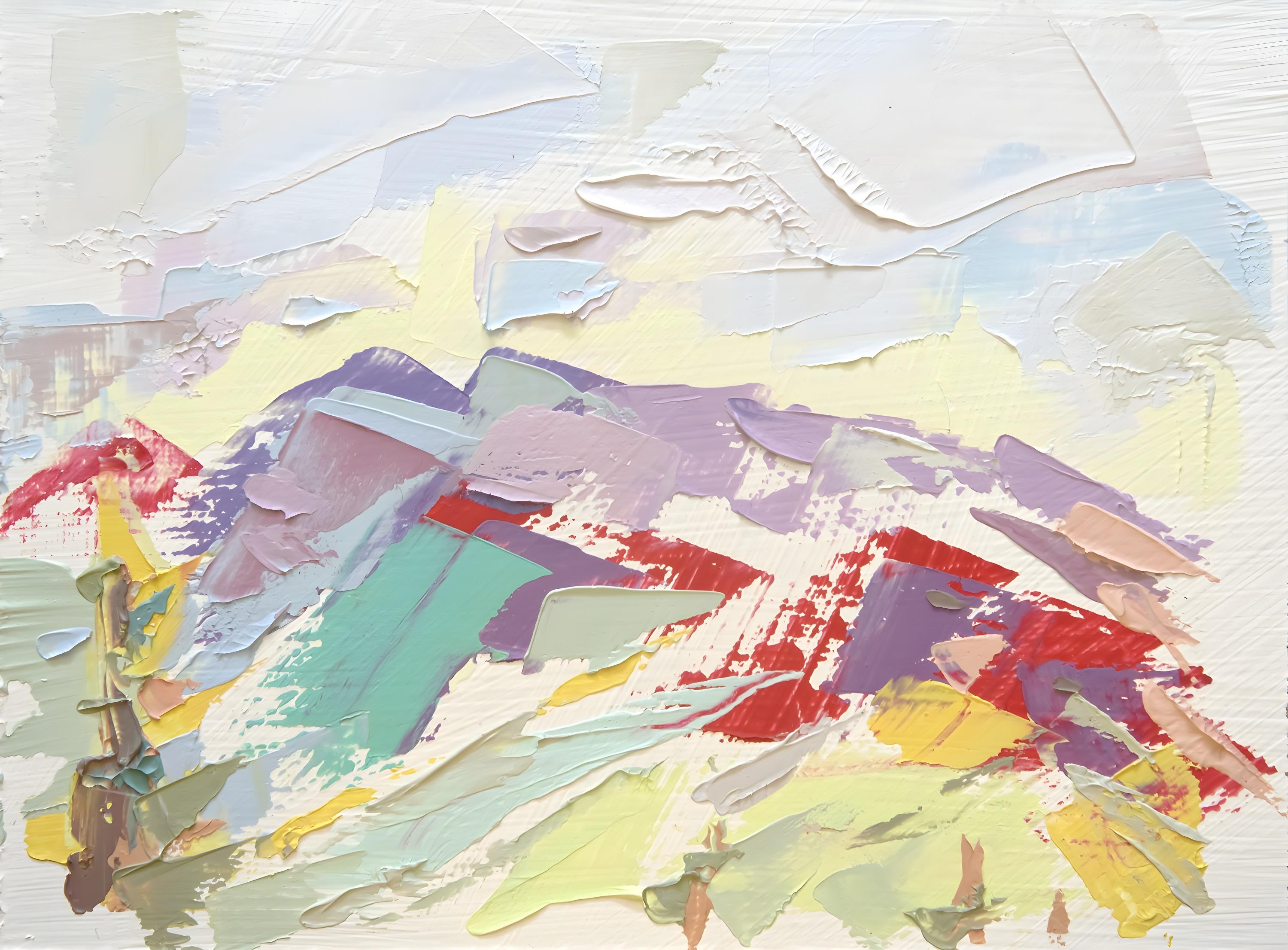 Vinyl Decal, Vibrant Mountain View (5" x 7")
