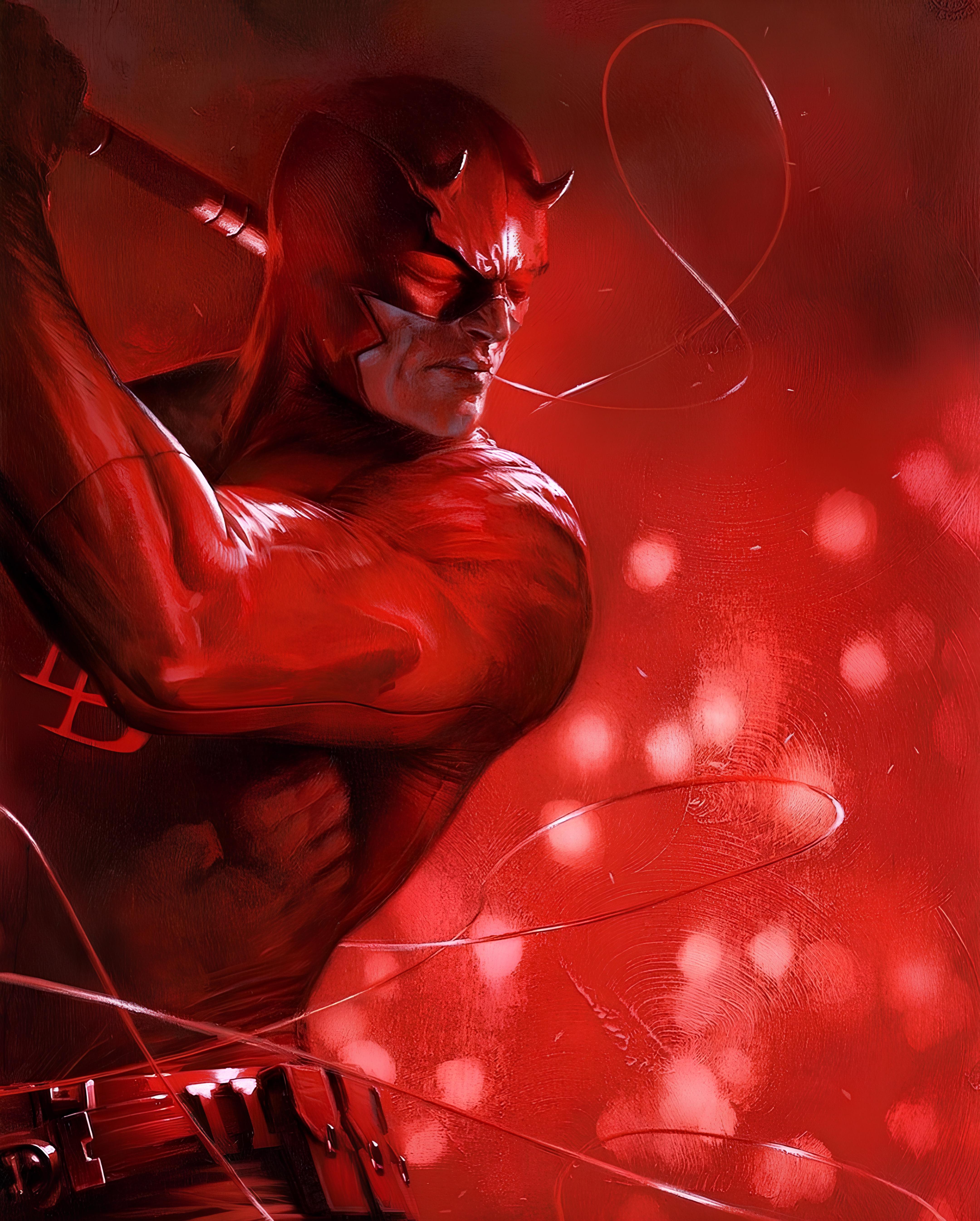 Vinyl Decal, Striking Visual Representation of a Classic Nocturnal Vigilante in a Bold Red Costume, 
