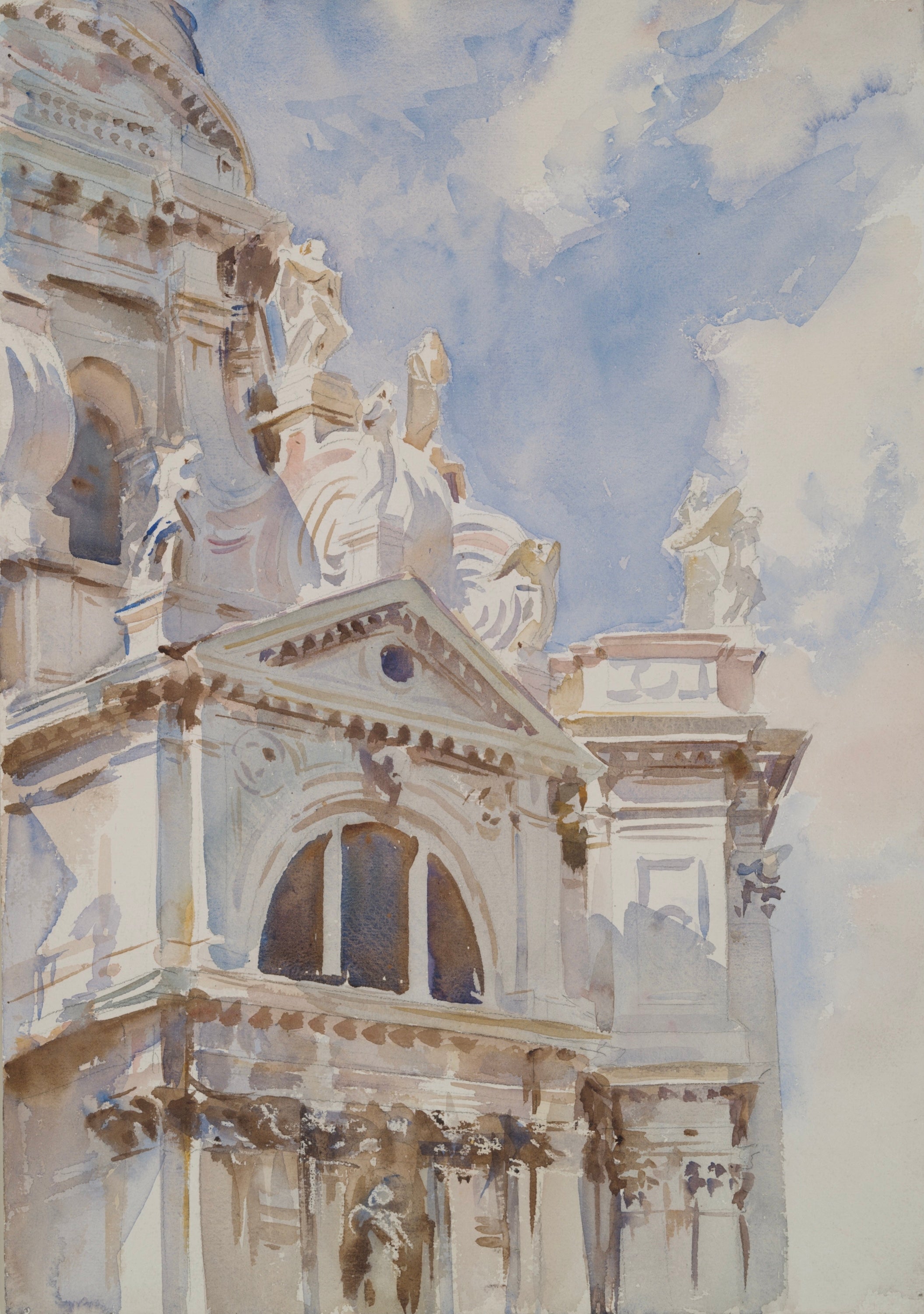 Vinyl Decal, Venetian Architectural Study Watercolor Print (5" x 7")