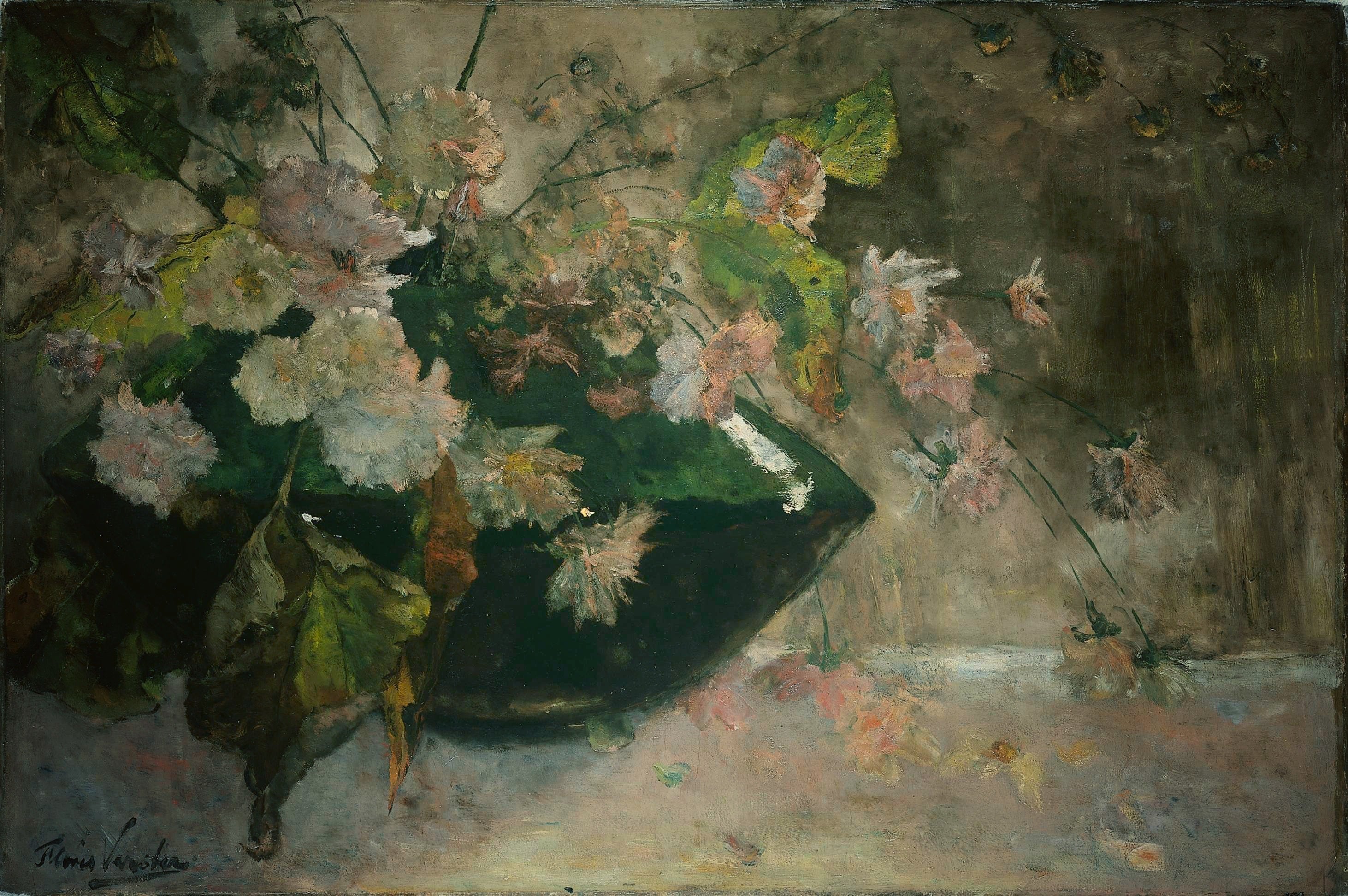 Vinyl Decal, Floral Still Life Canvas Print Wall Art, Vintage Oil Painting Reproduction, Elegant Peo