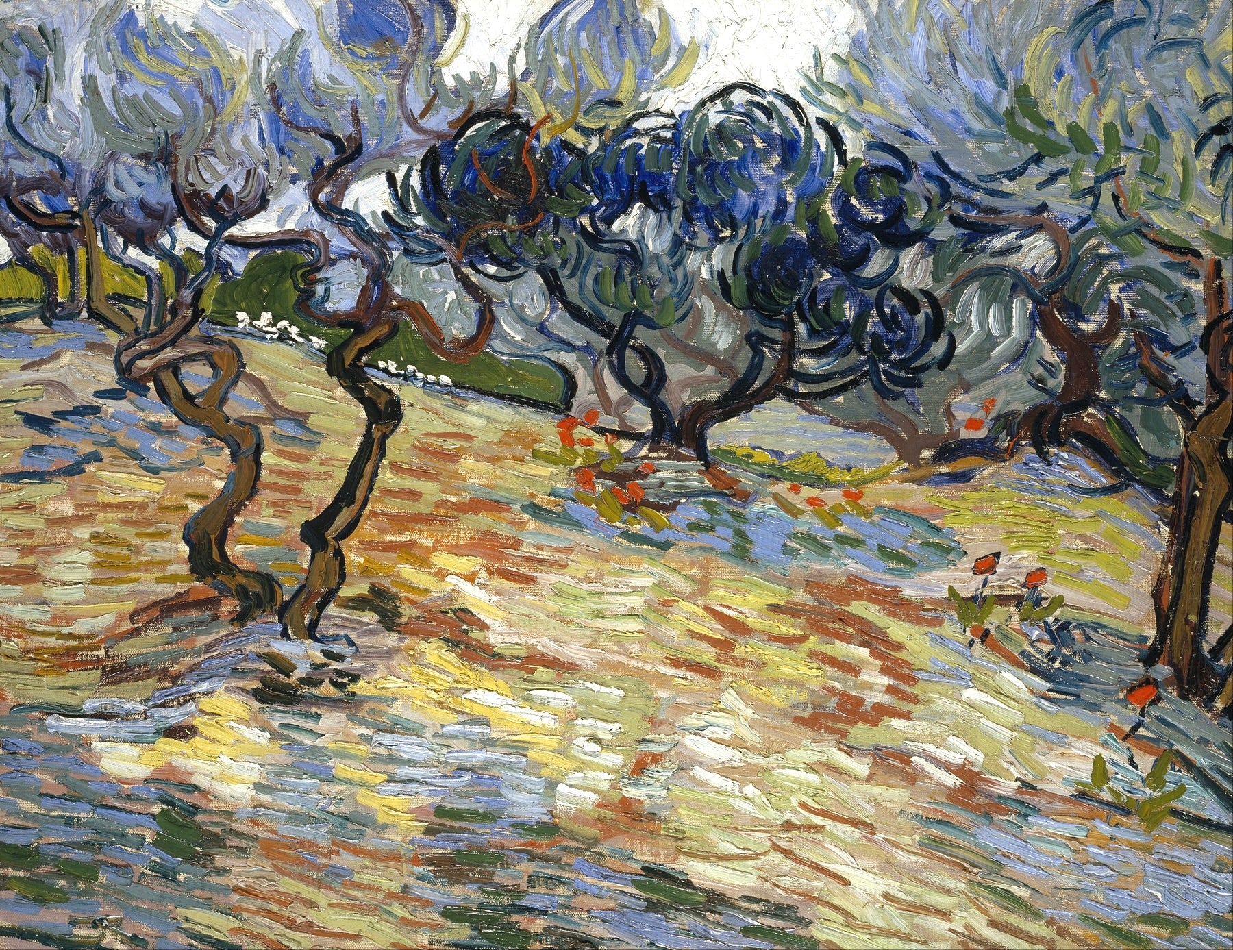 Vinyl Decal, Vibrant Post-Impressionist Print, Expressive Brushwork, Nature-Inspired Wall Art, Artis