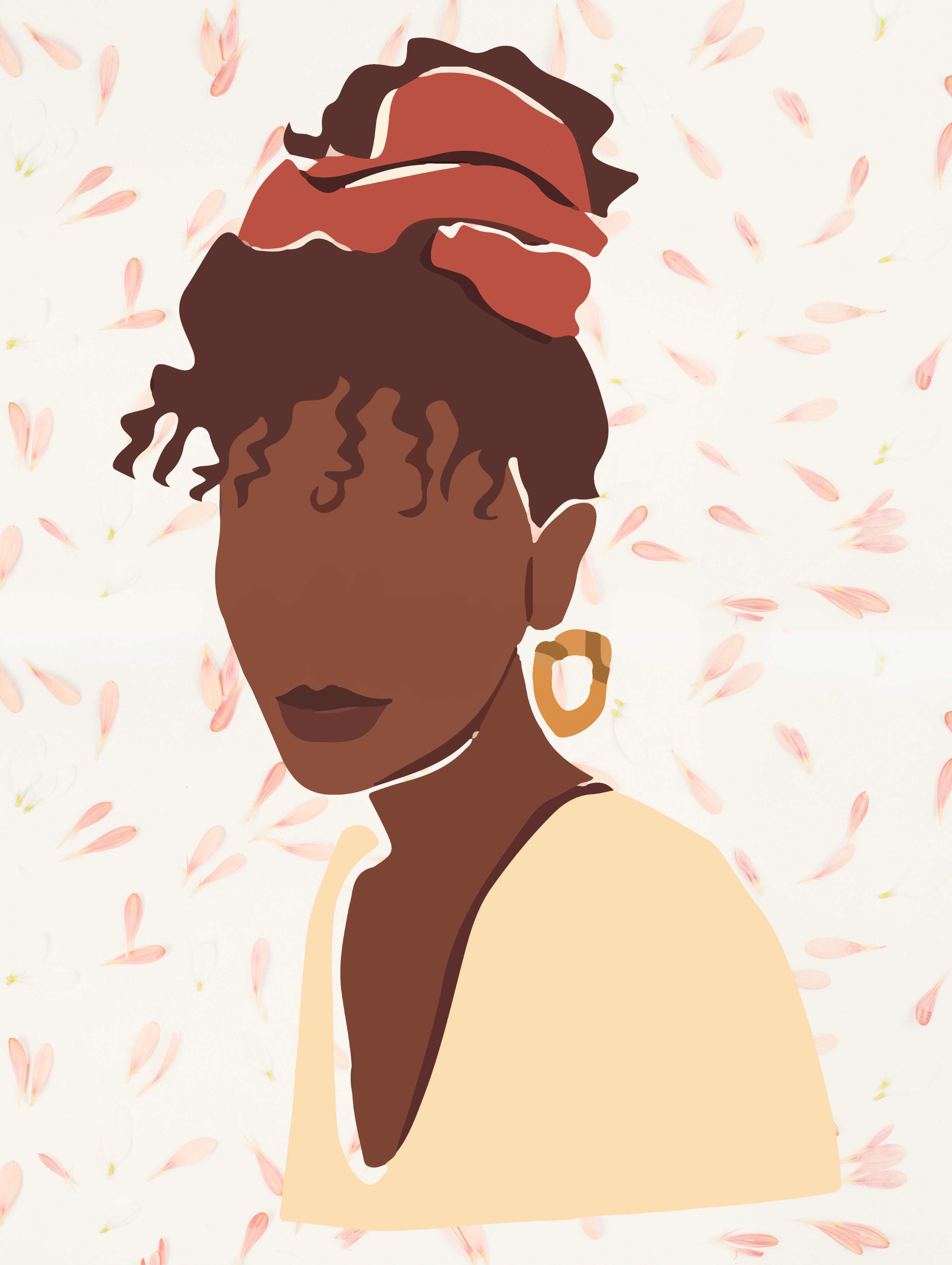 Vinyl Decal, Portrait Of A Curly Girl (5" x 7")