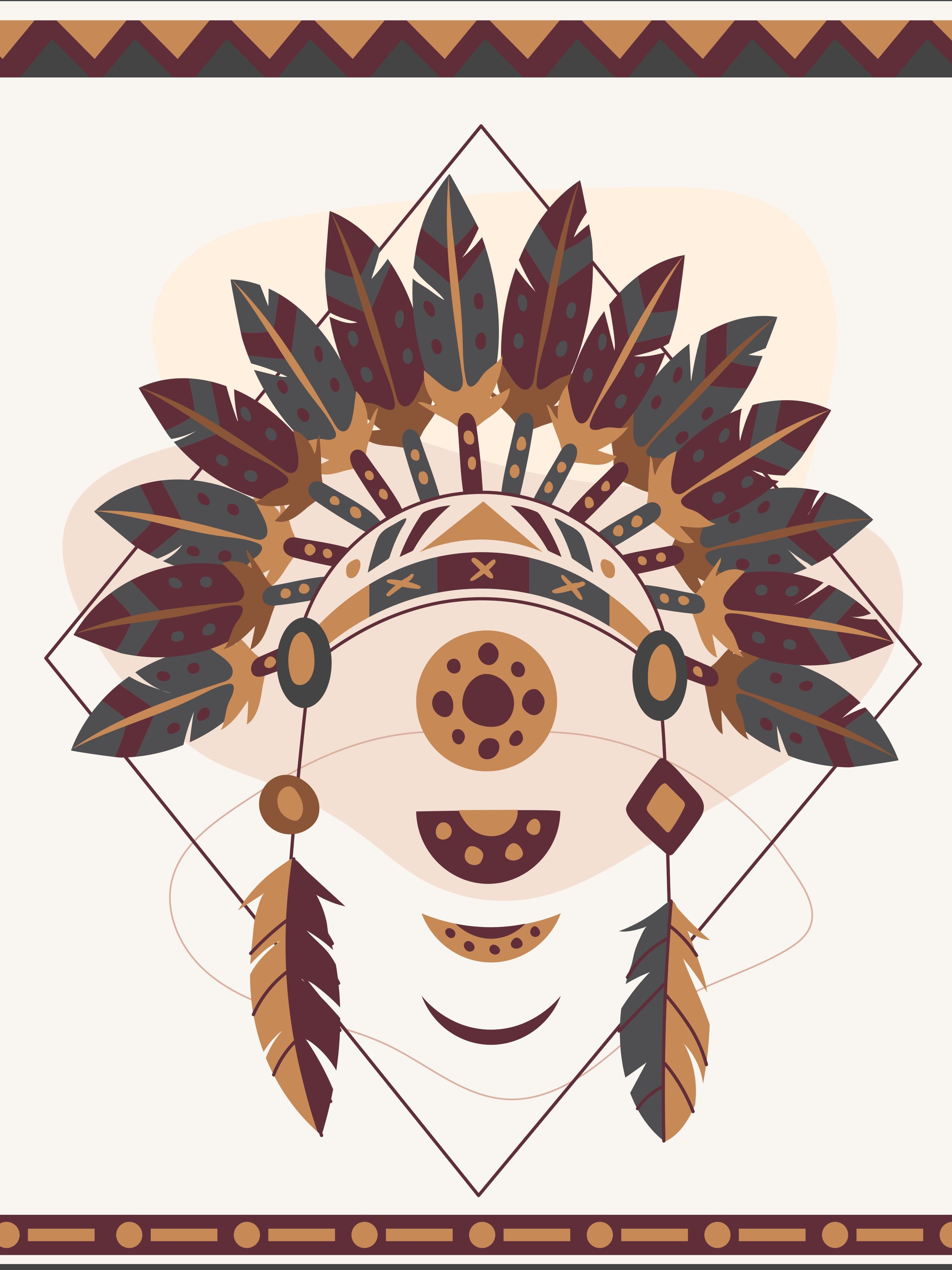 Vinyl Decal, Decorative Design With Feathers (5" x 7")