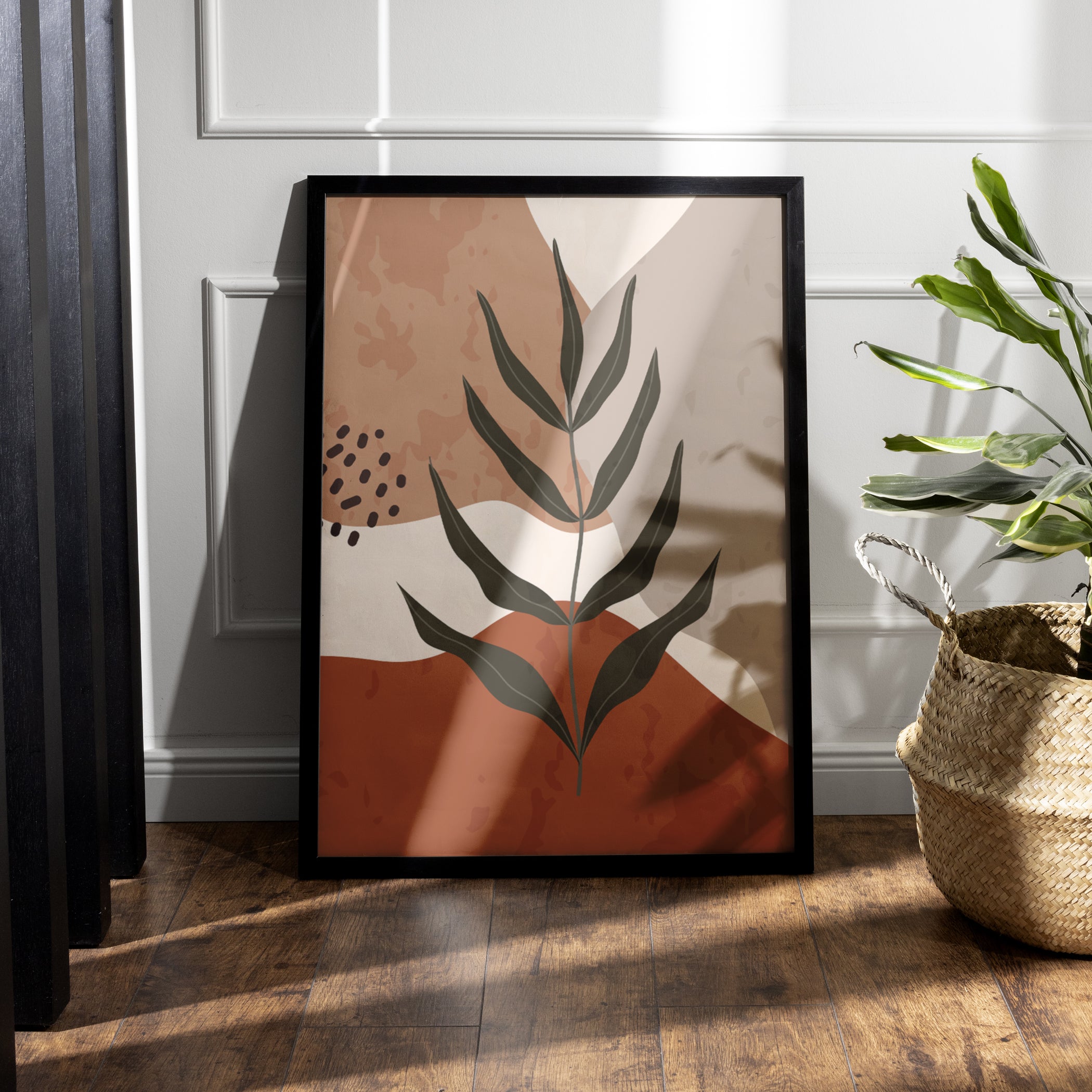 Vinyl Decal, Tropical Leaf Art (5" x 7")