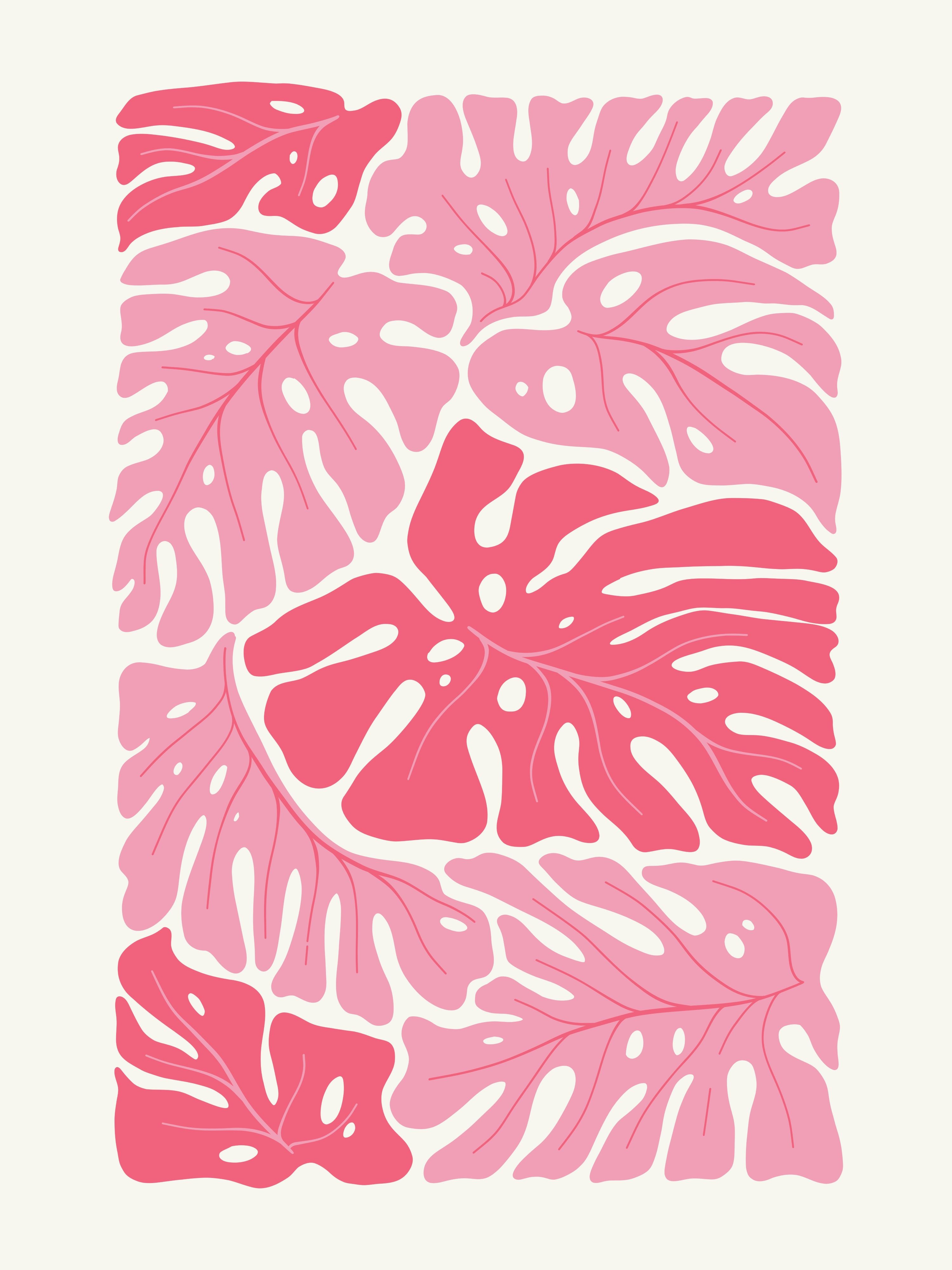 Vinyl Decal, The Pink Garden (5" x 7")