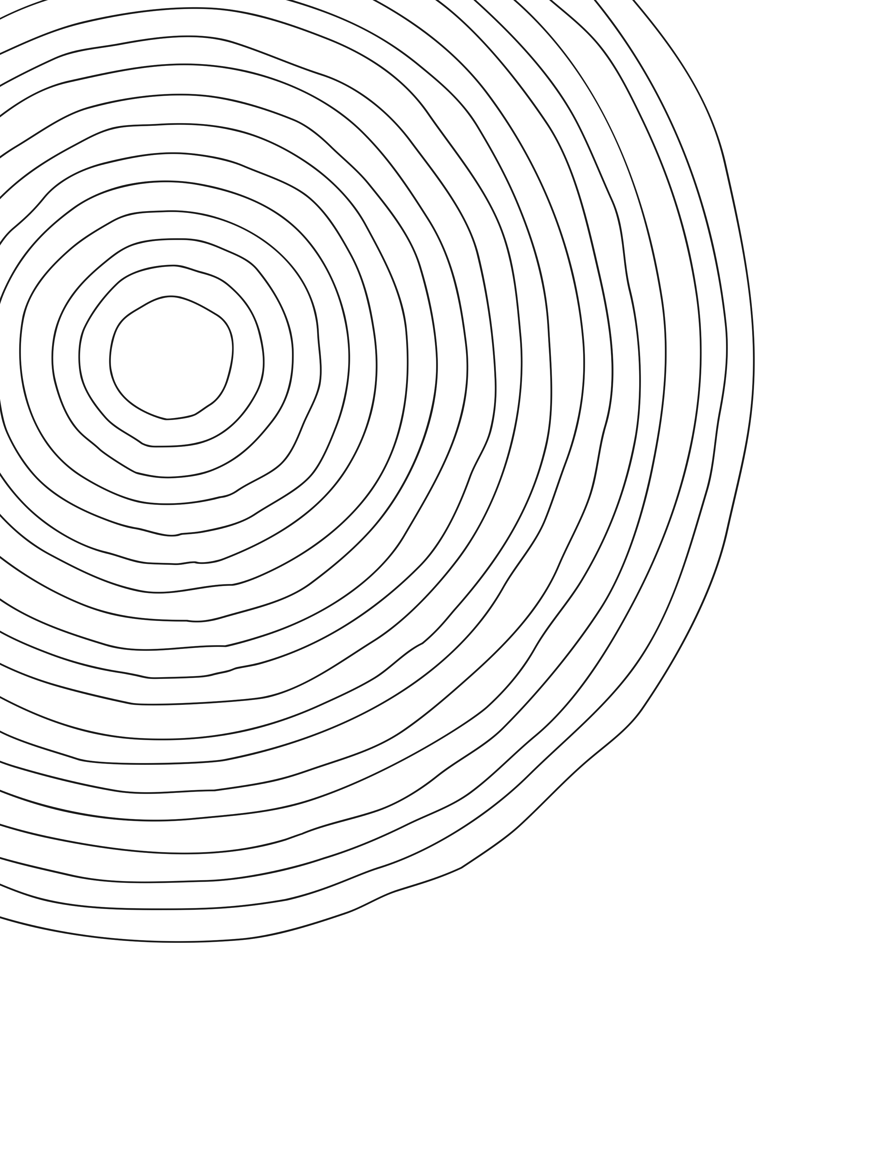 Vinyl Decal, Black Concentric Circles Art (5" x 7")