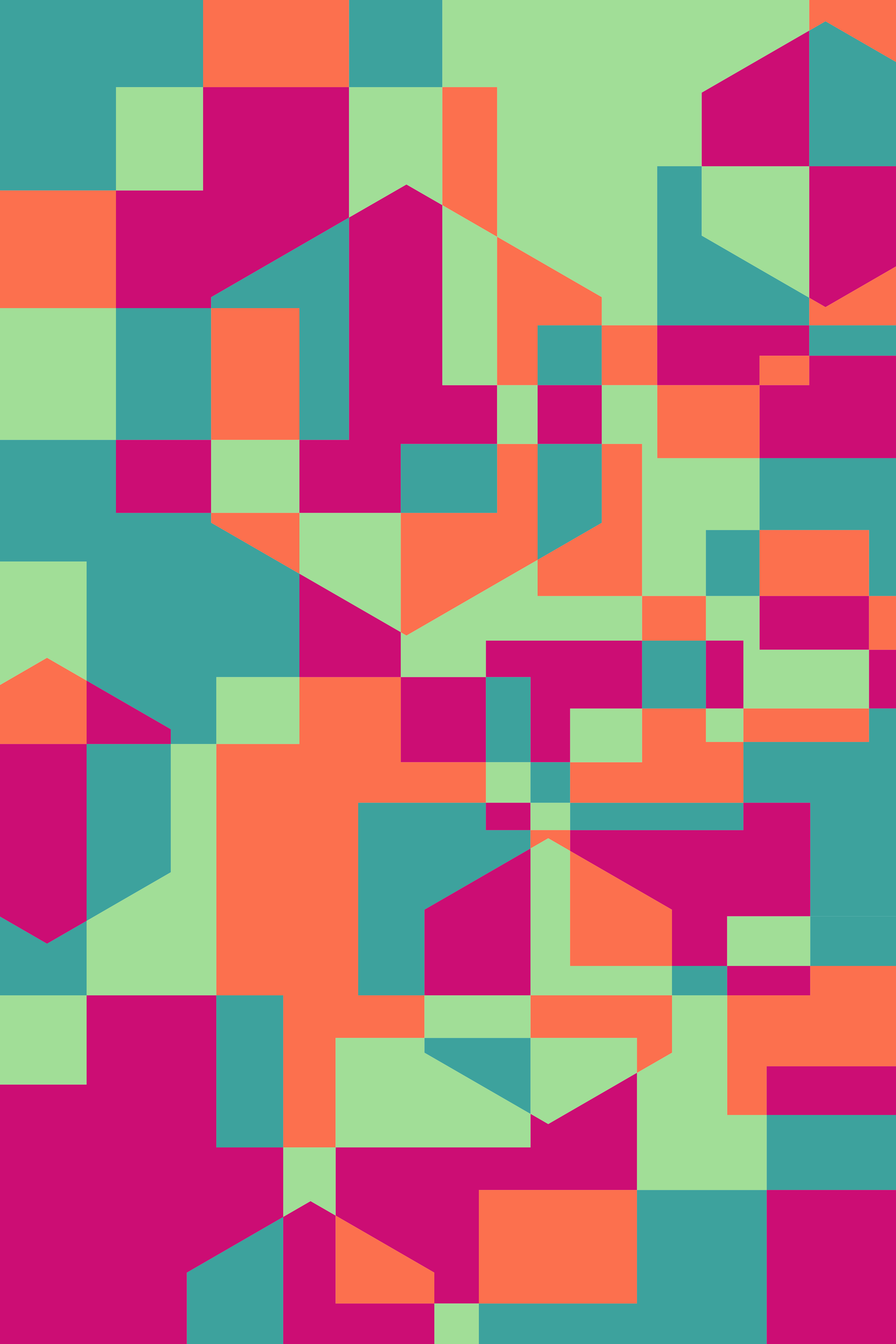 Vinyl Decal, Retro Color Blocks.. (5" x 7")