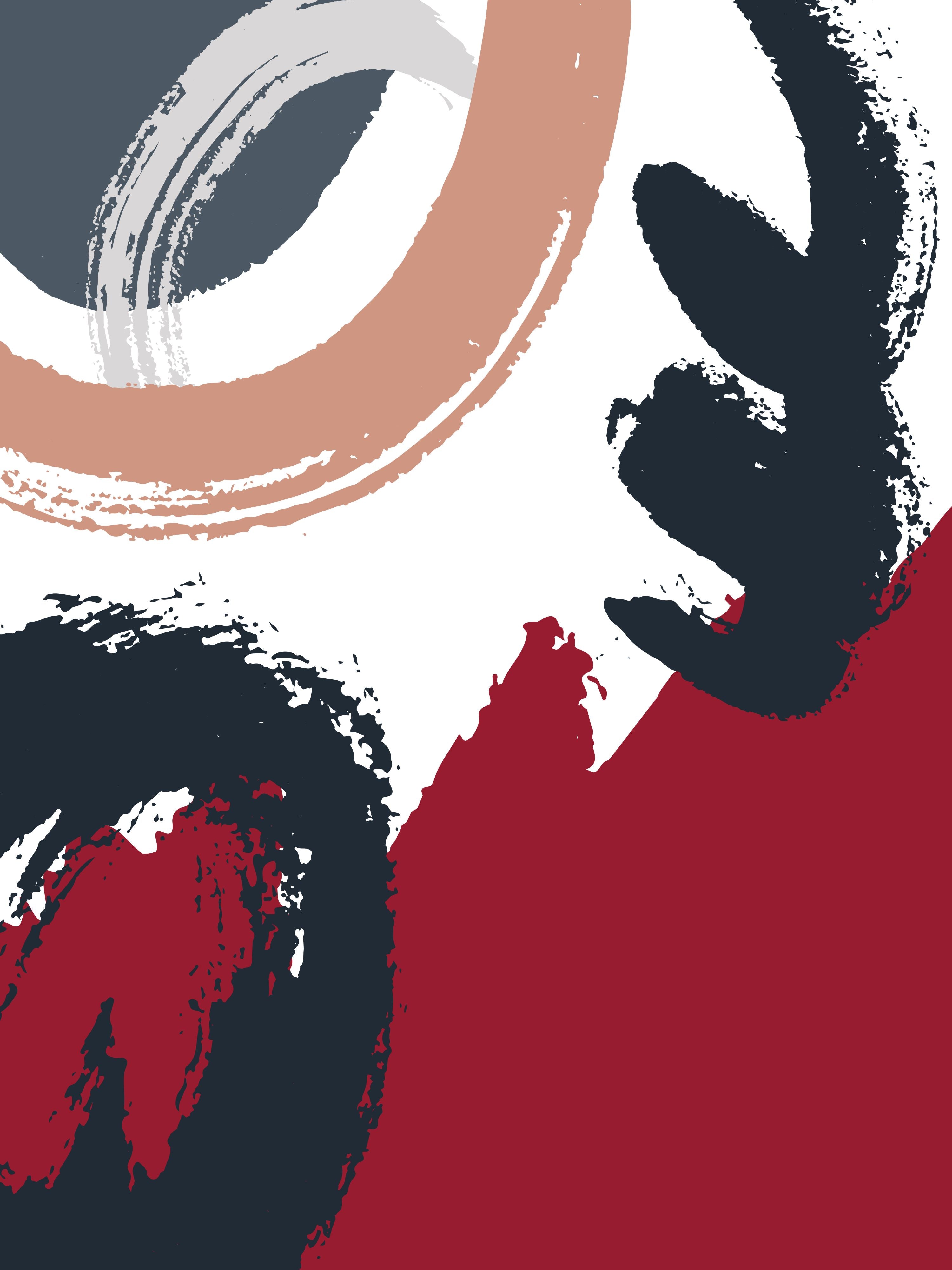 Vinyl Decal, Abstract Brush Strokes (5" x 7")
