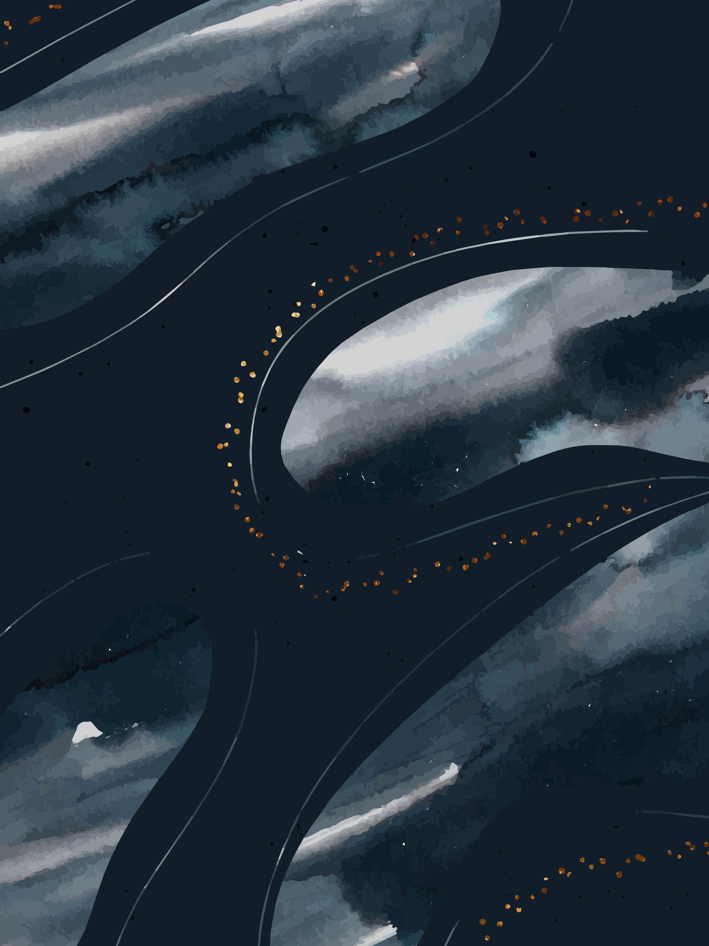 Vinyl Decal, Textured Watercolor Waves.. (5" x 7")