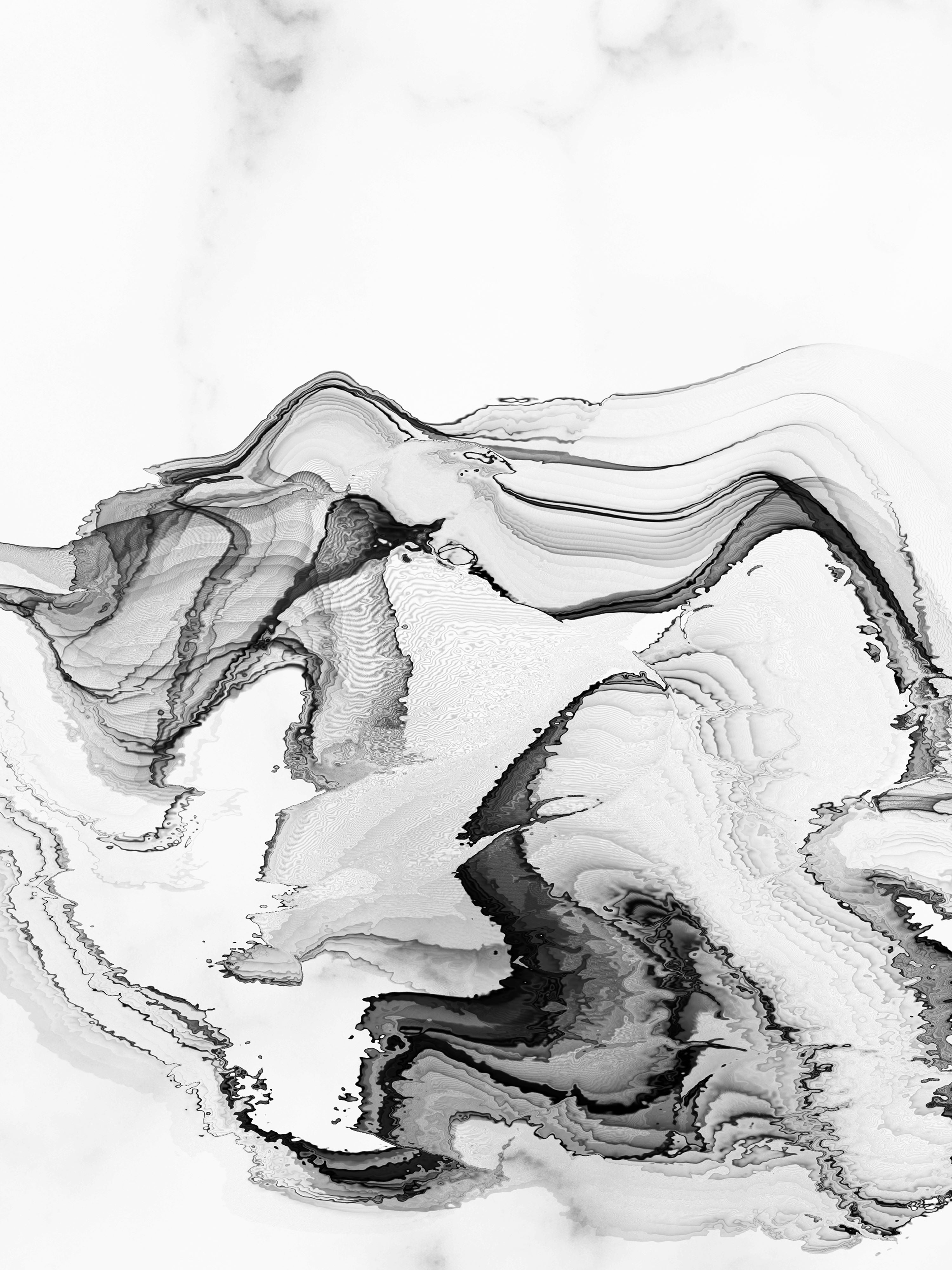 Vinyl Decal, Monochrome Marble Texture (5" x 7")
