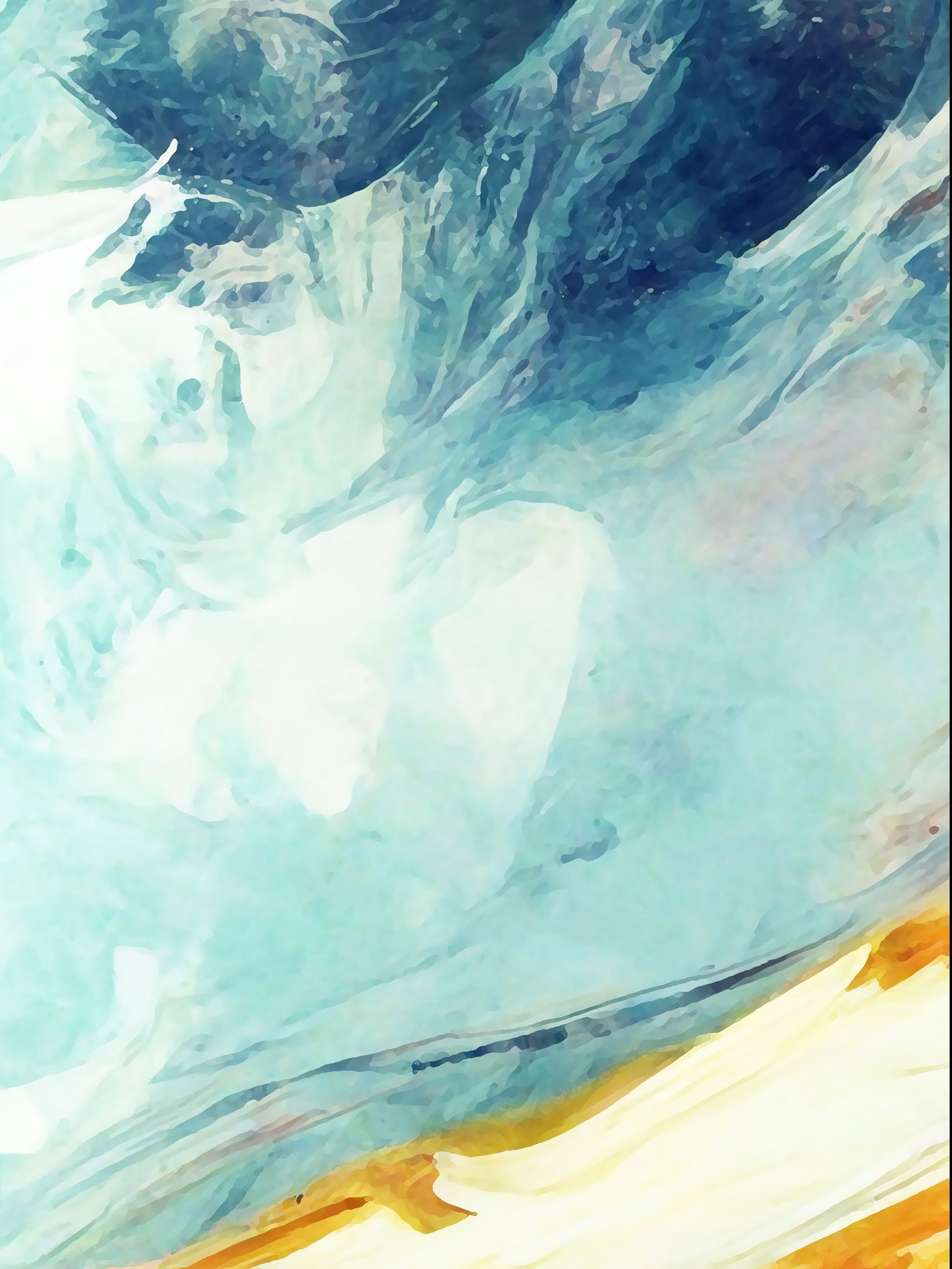 Vinyl Decal, Abstract Watercolor Art. (5" x 7")