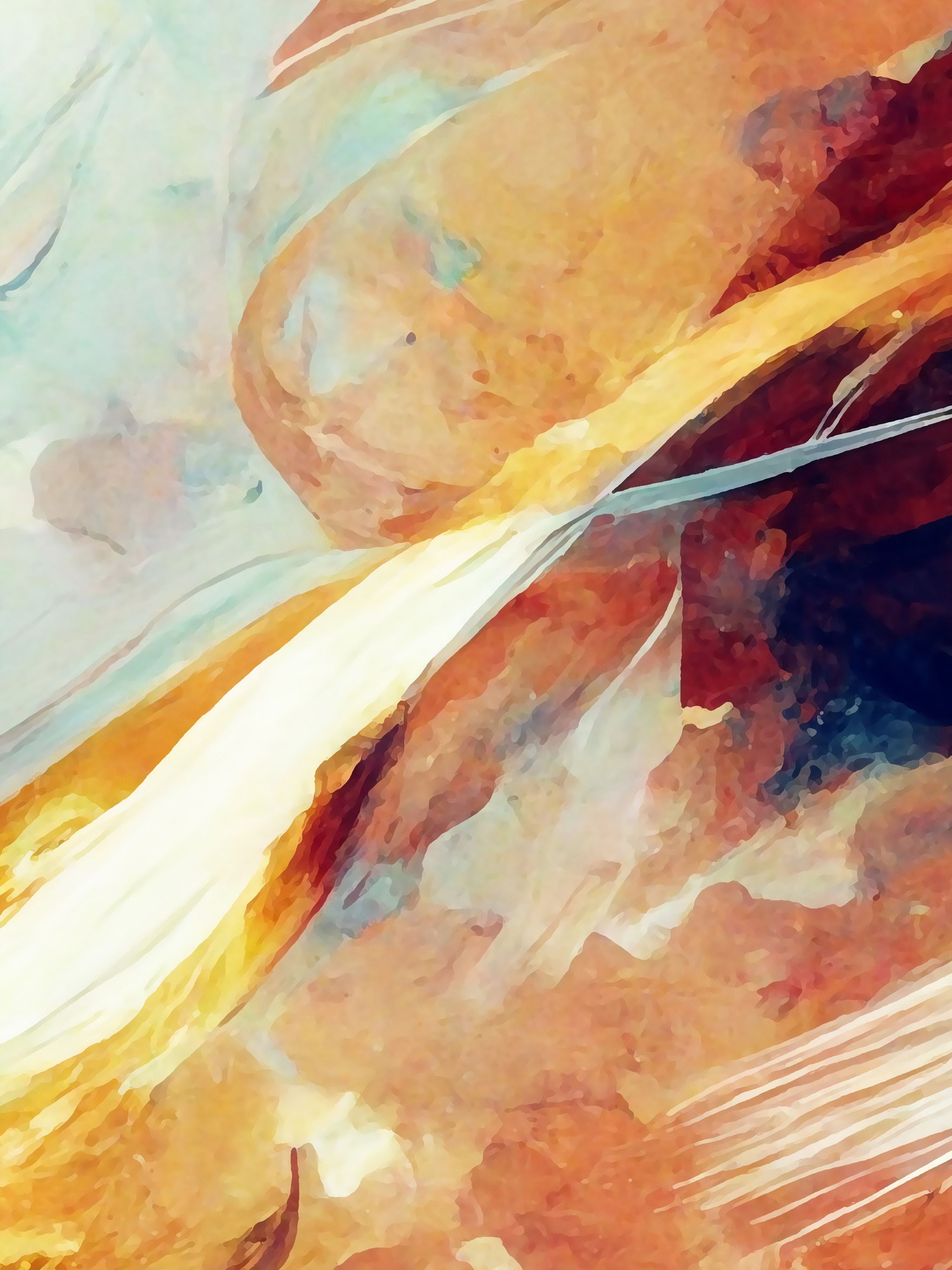 Vinyl Decal, Abstract Watercolor Art.. (5" x 7")
