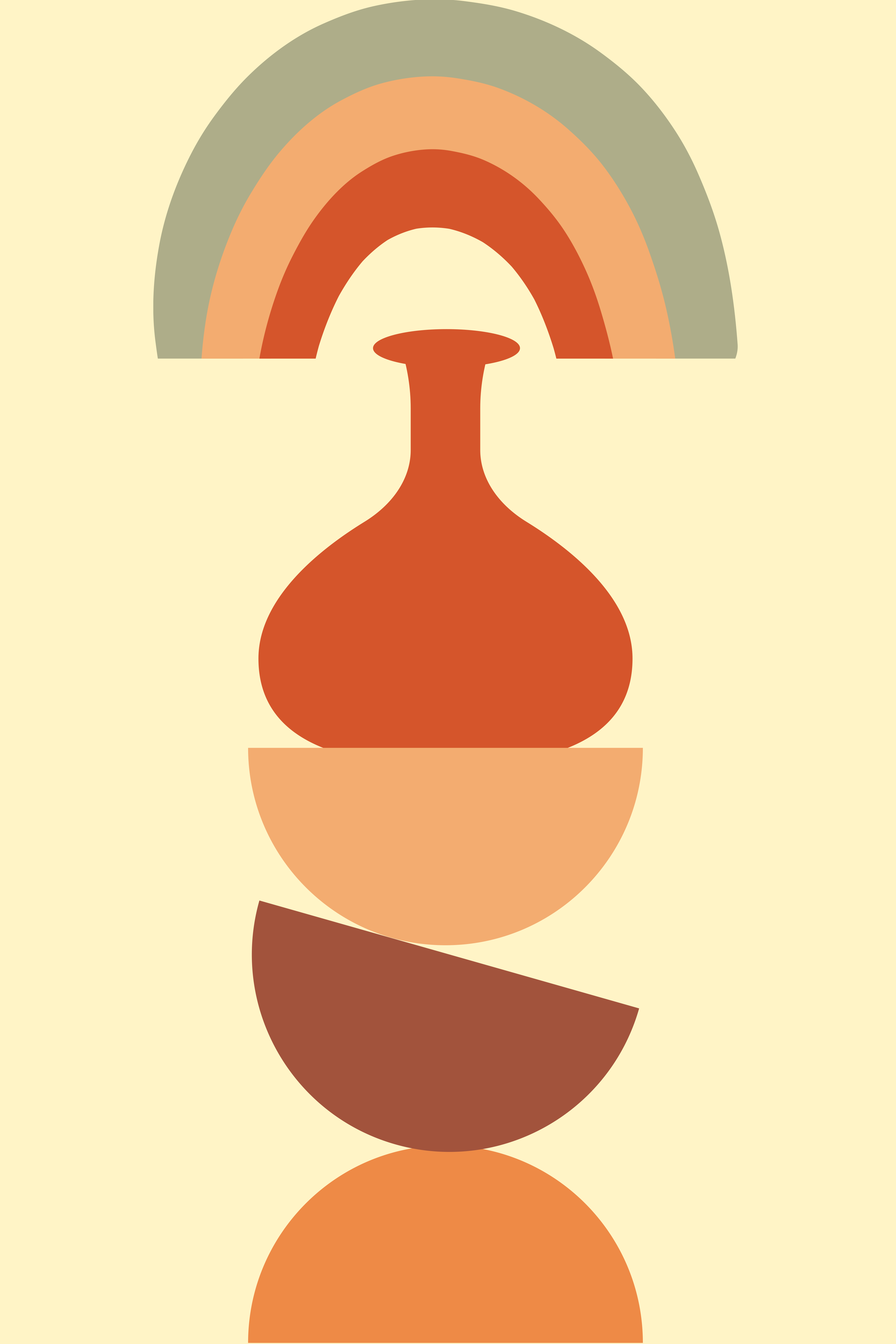 Vinyl Decal, Abstract Desert Shapes. (5" x 7")