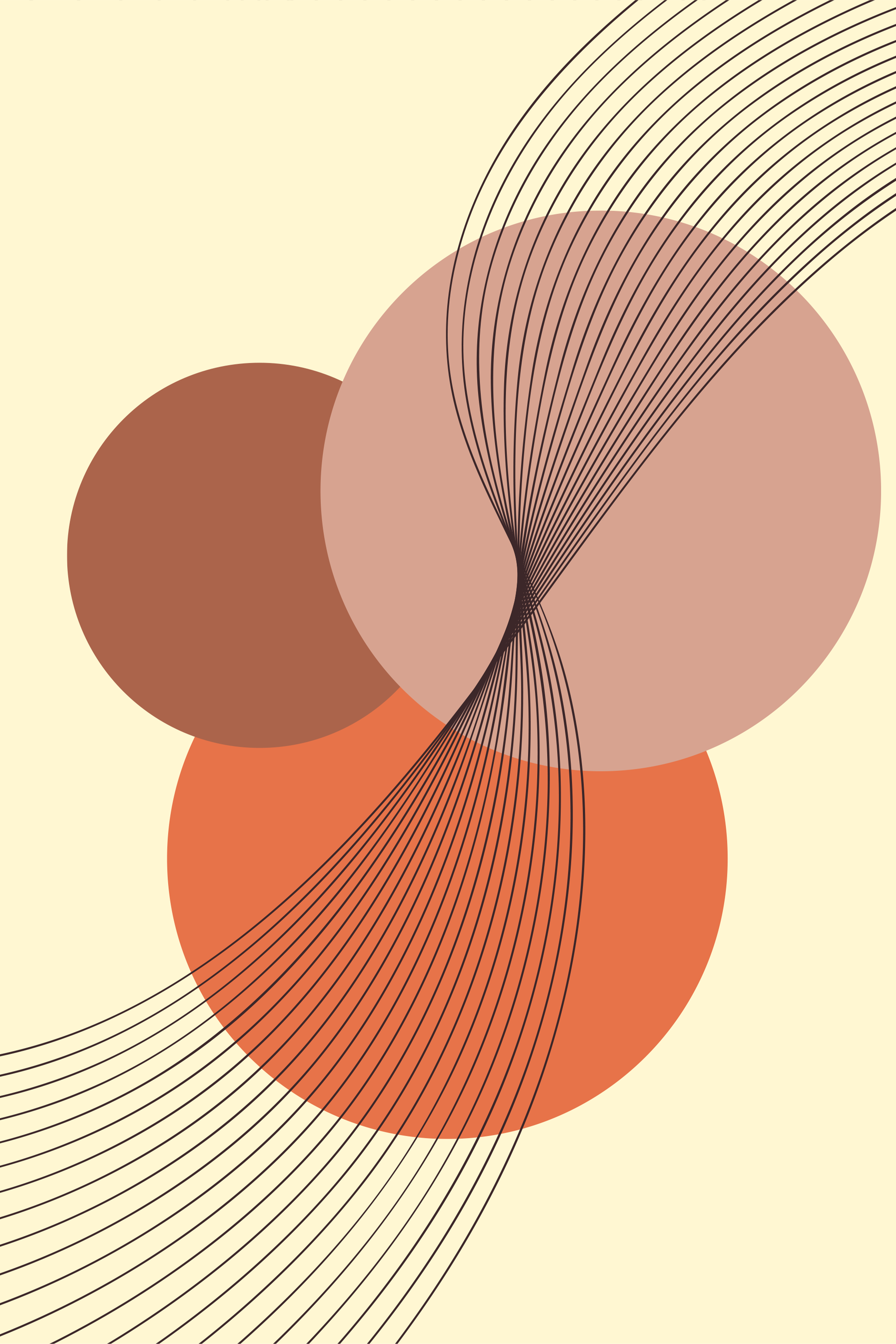Vinyl Decal, Abstract Geometric Circles (5" x 7")
